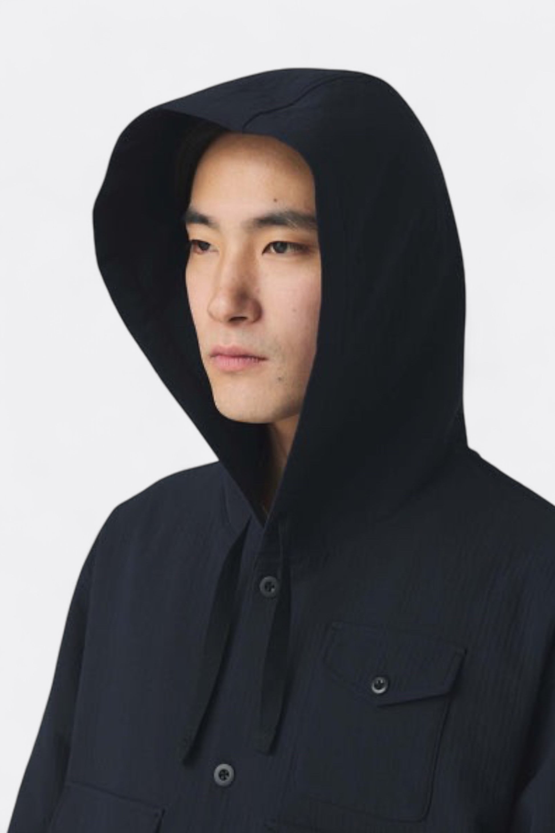 Snow Peak - Easy Cloth Hooded Shirt (Dark Navy)