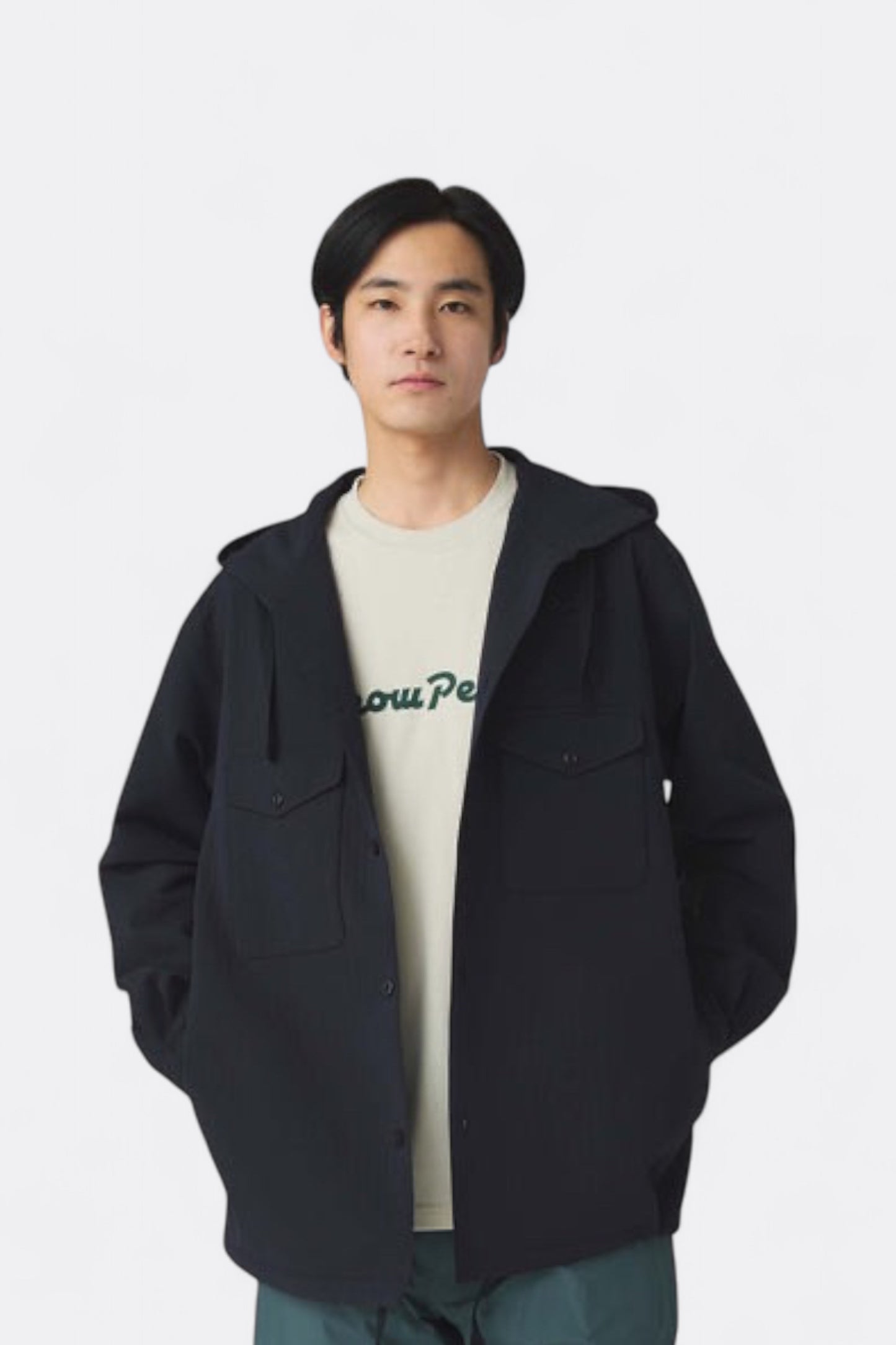 Snow Peak - Easy Cloth Hooded Shirt (Dark Navy)