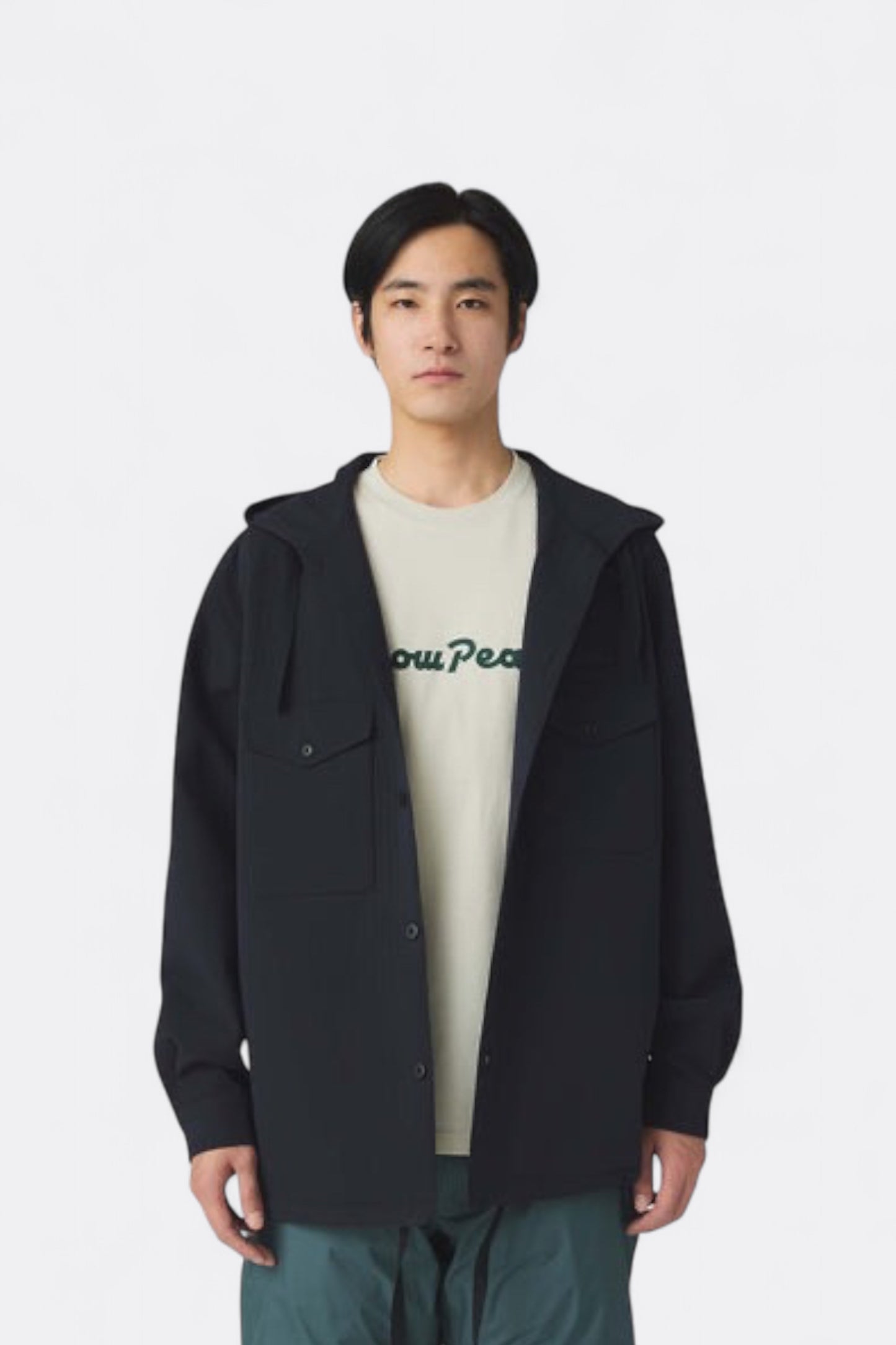 Snow Peak - Easy Cloth Hooded Shirt (Dark Navy)