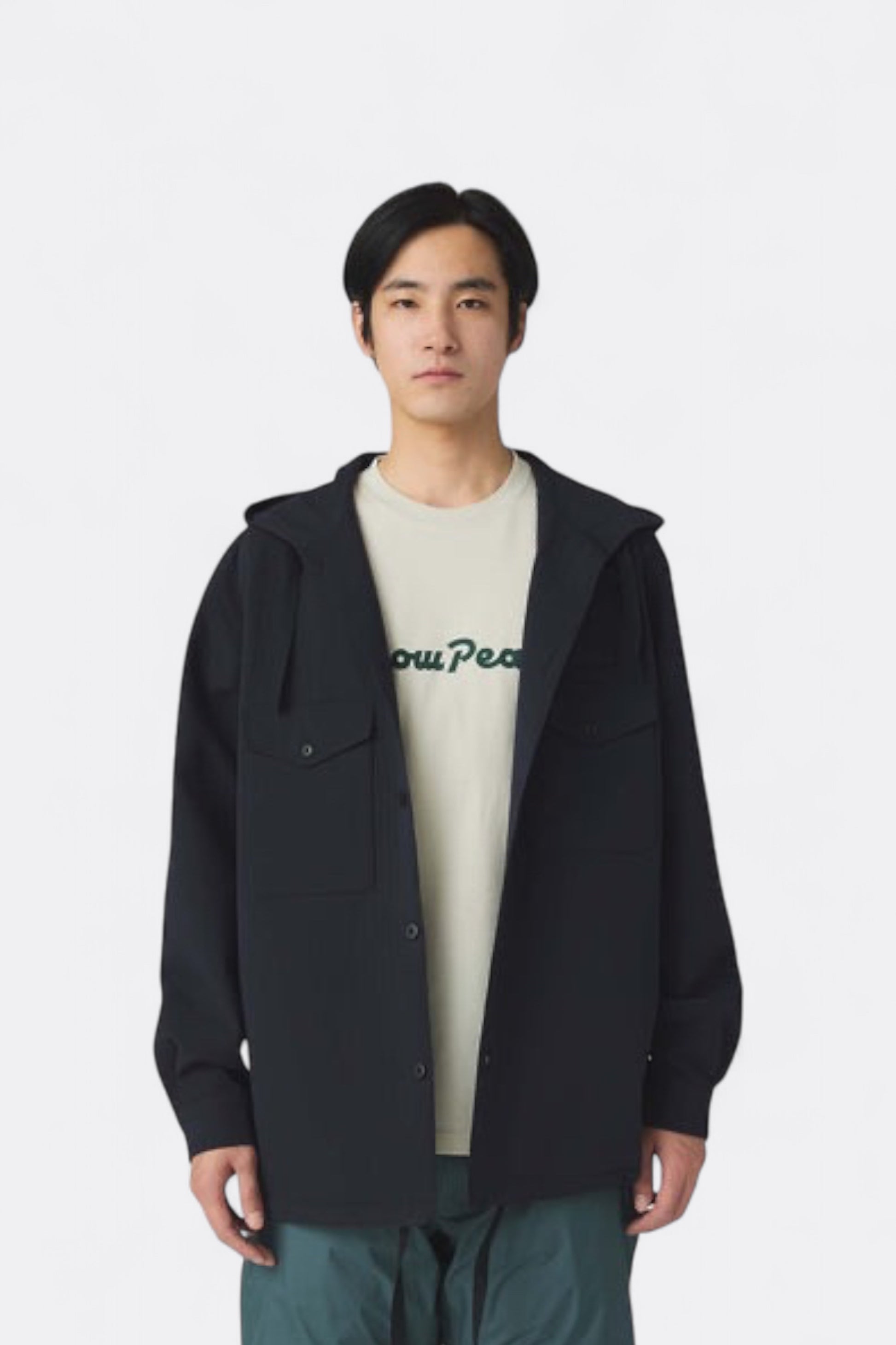 Snow Peak - Easy Cloth Hooded Shirt (Dark Navy)