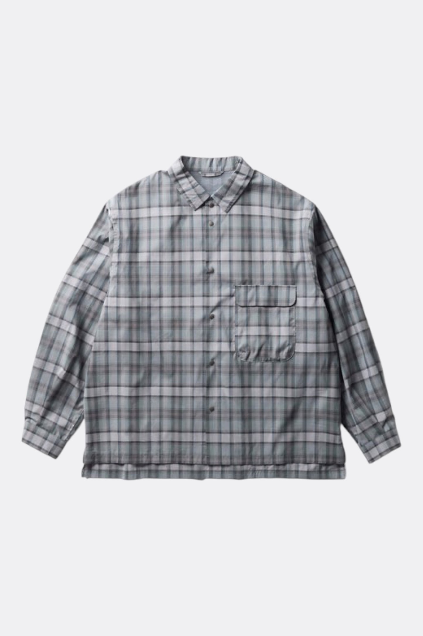 Snow Peak Fade Check Breezy Shirt Greige | Chemise CAVE® Anti-Plis | Edgar Bdx