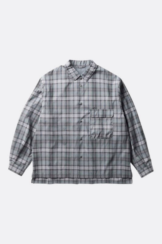 Snow Peak Fade Check Breezy Shirt Greige | Chemise CAVE® Anti-Plis | Edgar Bdx