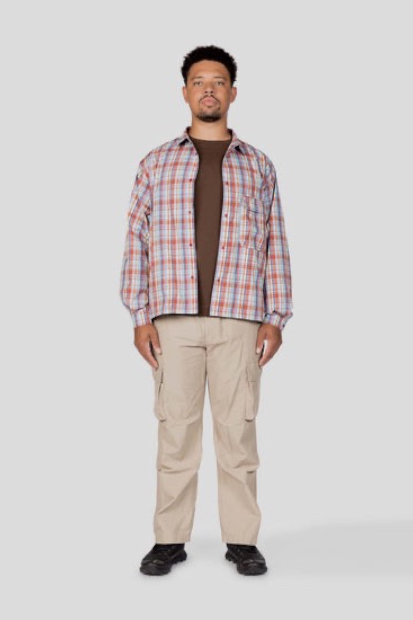 Snow Peak Fade Check Breezy Shirt Red | Chemise CAVE® Anti-Plis | Edgar Bdx