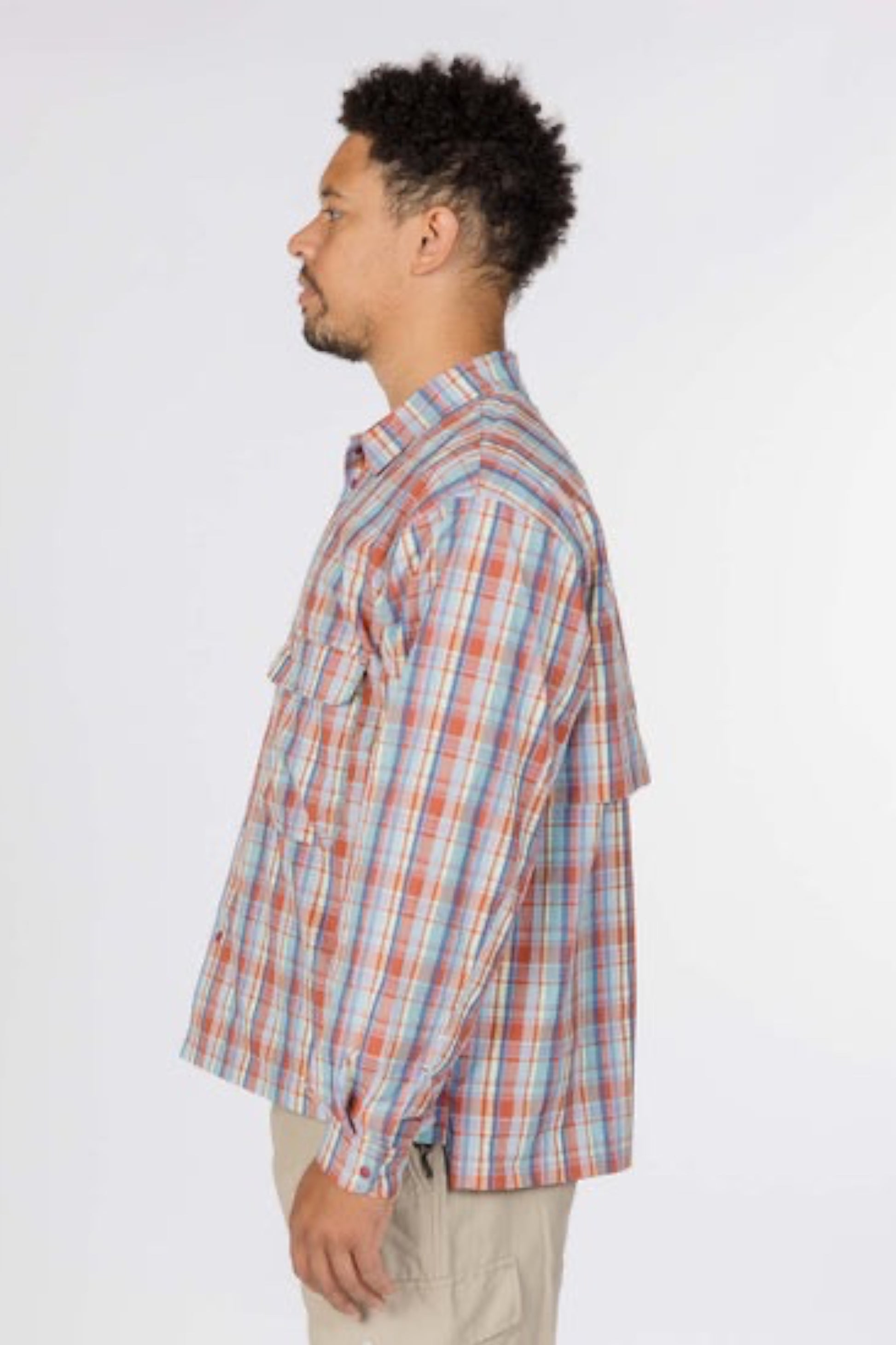 Snow Peak Fade Check Breezy Shirt Red | Chemise CAVE® Anti-Plis | Edgar Bdx