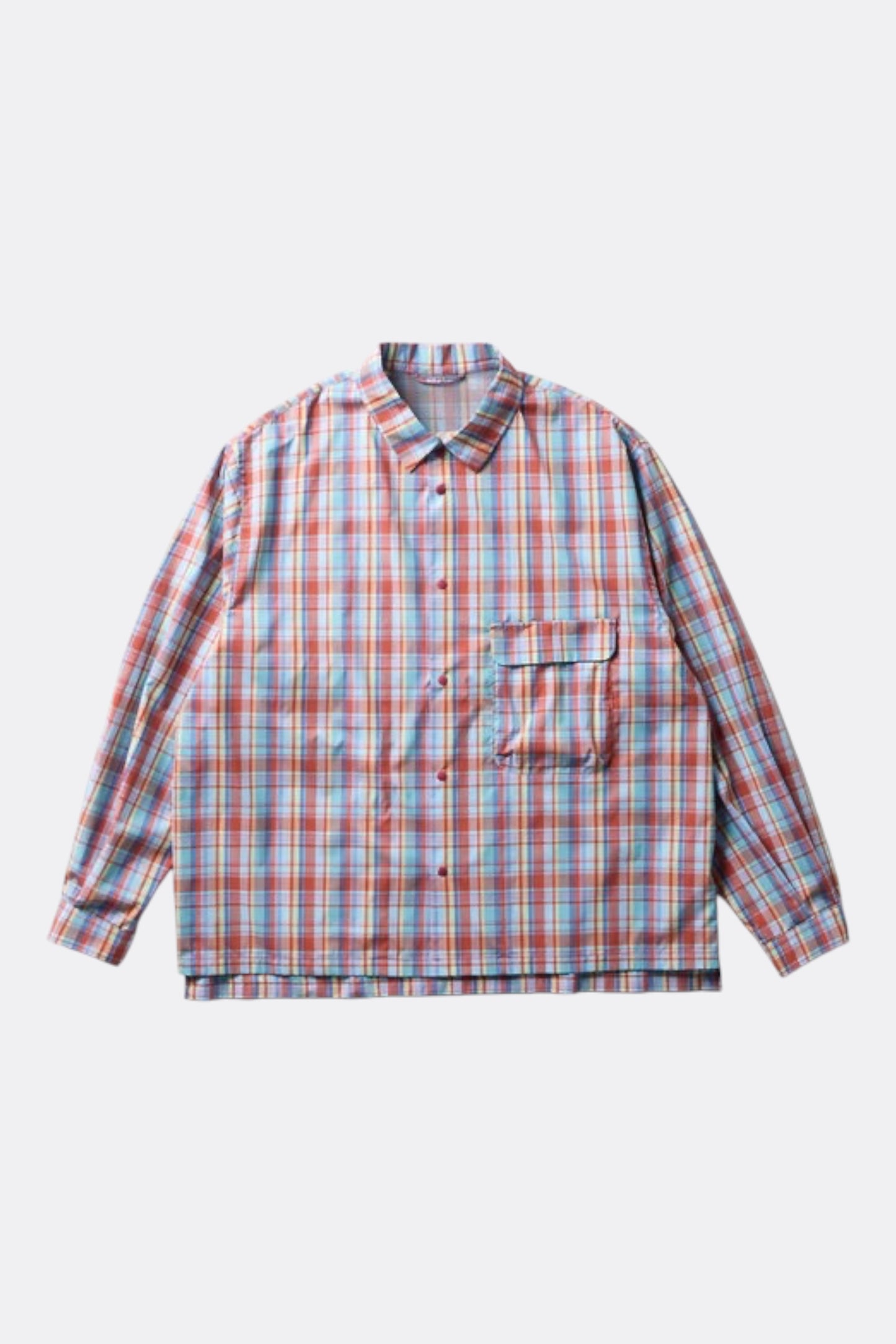 Snow Peak Fade Check Breezy Shirt Red | Chemise CAVE® Anti-Plis | Edgar Bdx