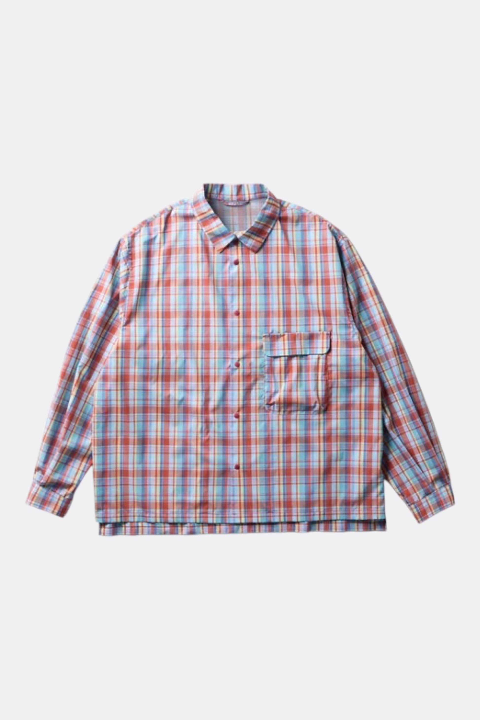 Snow Peak Fade Check Breezy Shirt Red | Chemise CAVE® Anti-Plis | Edgar Bdx