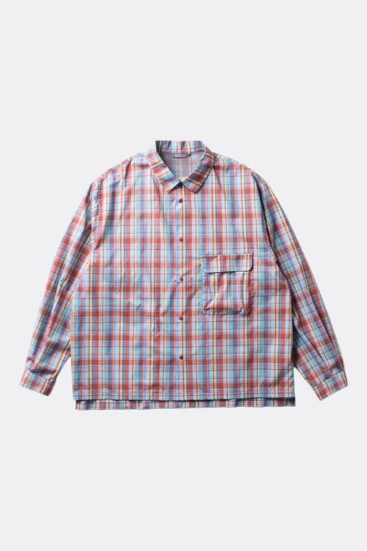 Snow Peak Fade Check Breezy Shirt Red | Chemise CAVE® Anti-Plis | Edgar Bdx