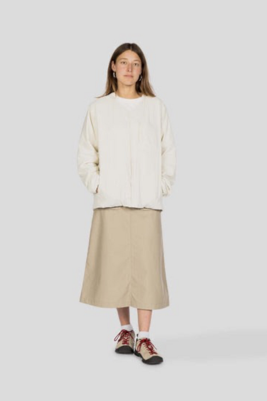 Snow Peak Flexible Insulated Cardigan Ecru | Cardigan PrimaLoft® Nylon Recyclé | Edgar Bdx