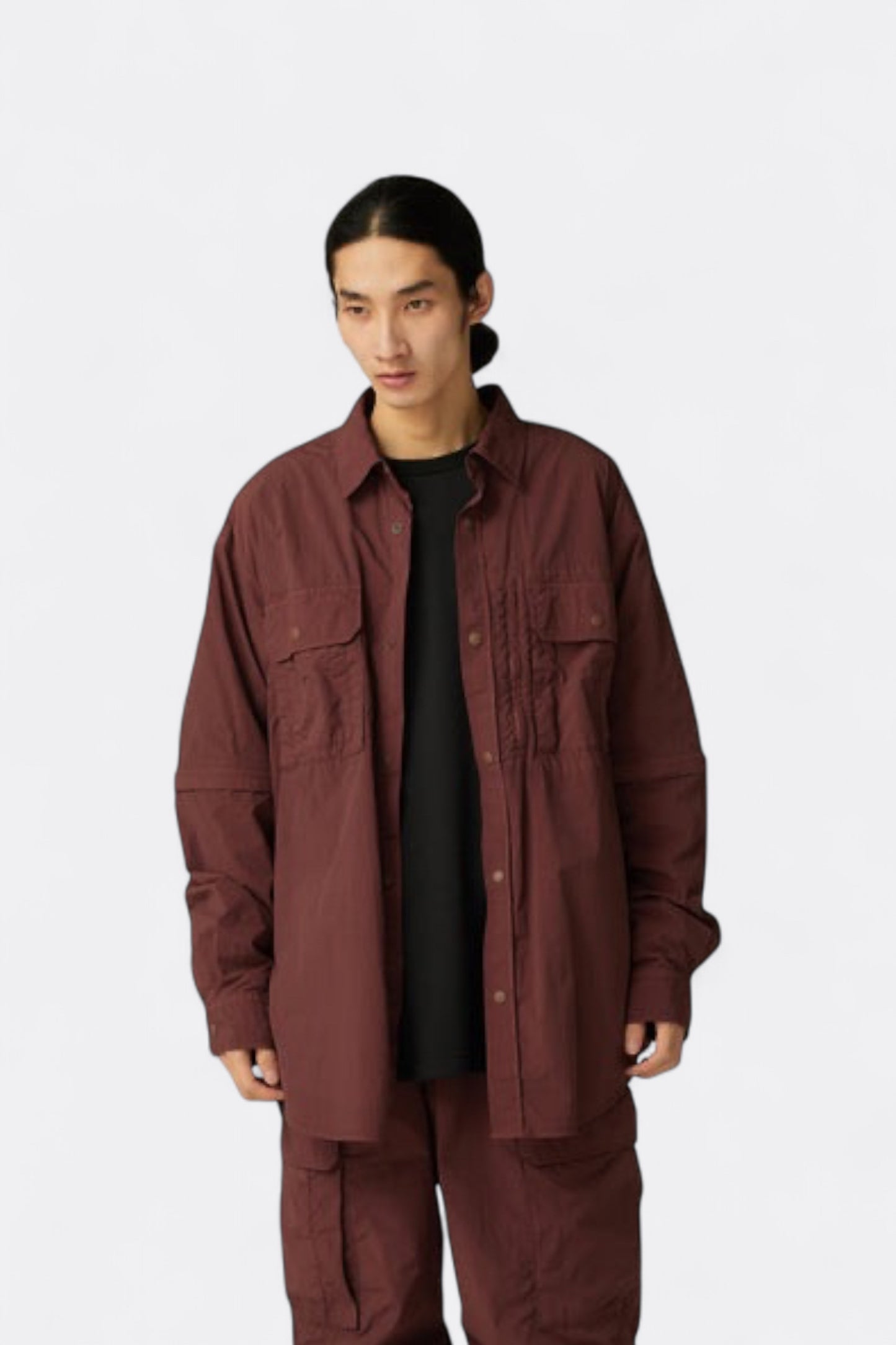 Snow Peak - Garment Dyed Convertible Shirt (Brown)