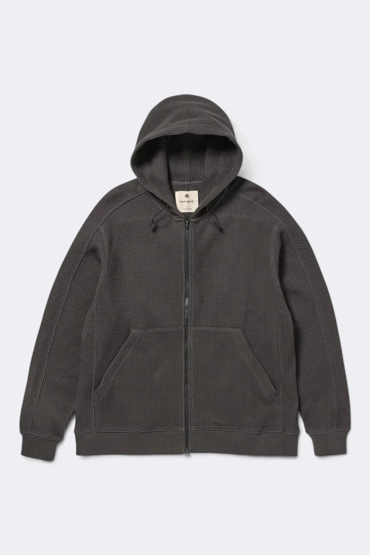 SNOW PEAK Heavyweight Waffle Zip Parka Charcoal | Sweat | Edgar Bdx