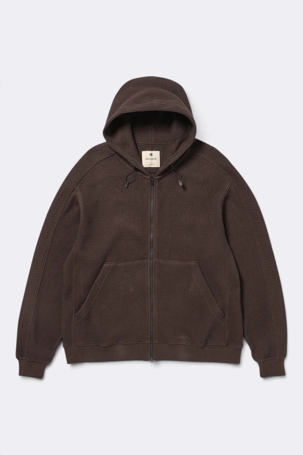 SNOW PEAK Heavyweight Waffle Zip Parka Dark Brown | Sweat | Edgar Bdx