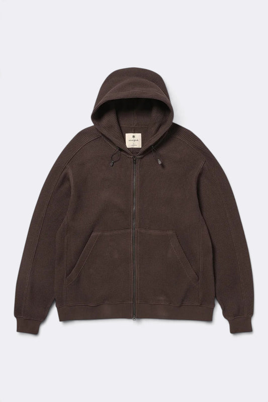 SNOW PEAK Heavyweight Waffle Zip Parka Dark Brown | Sweat | Edgar Bdx