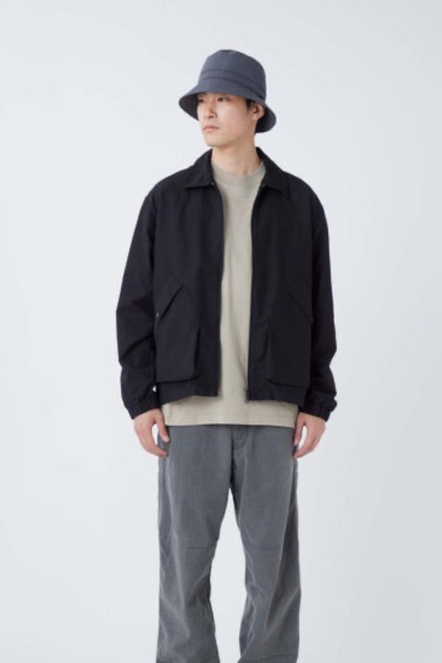 Snow Peak Light Dobby Cloth Harrington Jacket Black | Veste Dobby Délavée | Edgar Bdx