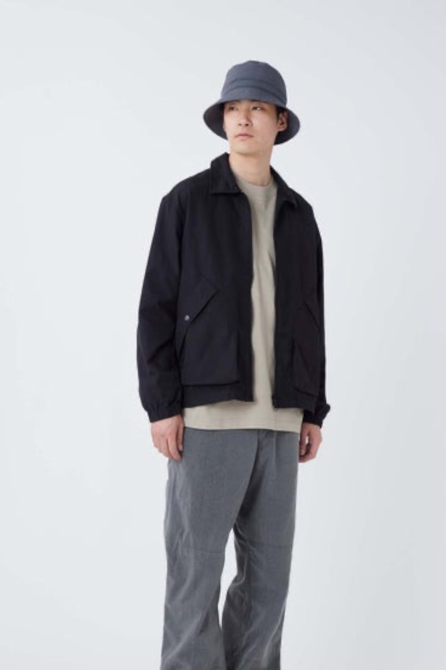 Snow Peak Light Dobby Cloth Harrington Jacket Black | Veste Dobby Délavée | Edgar Bdx