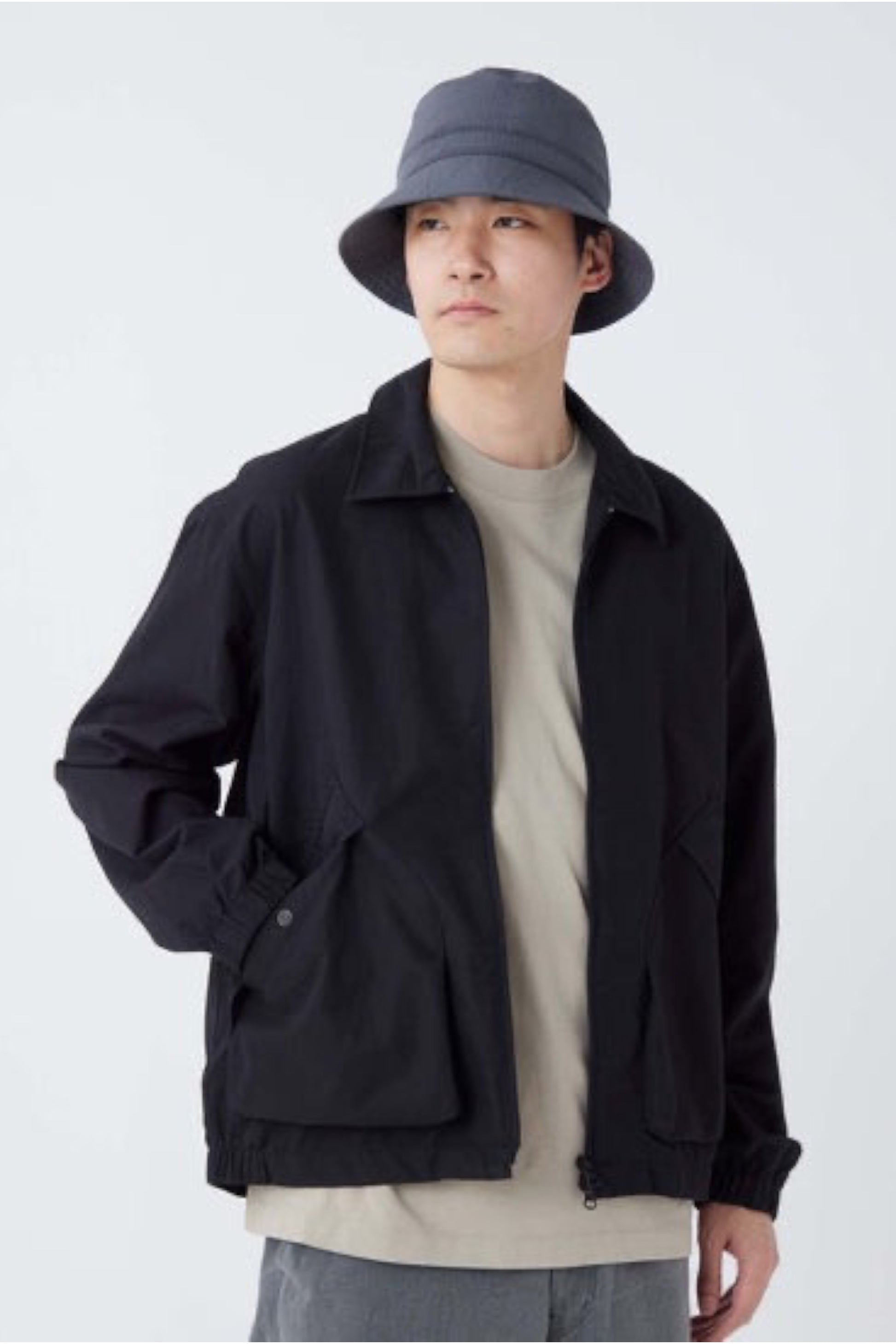 Snow Peak Light Dobby Cloth Harrington Jacket Black | Veste Dobby Délavée | Edgar Bdx