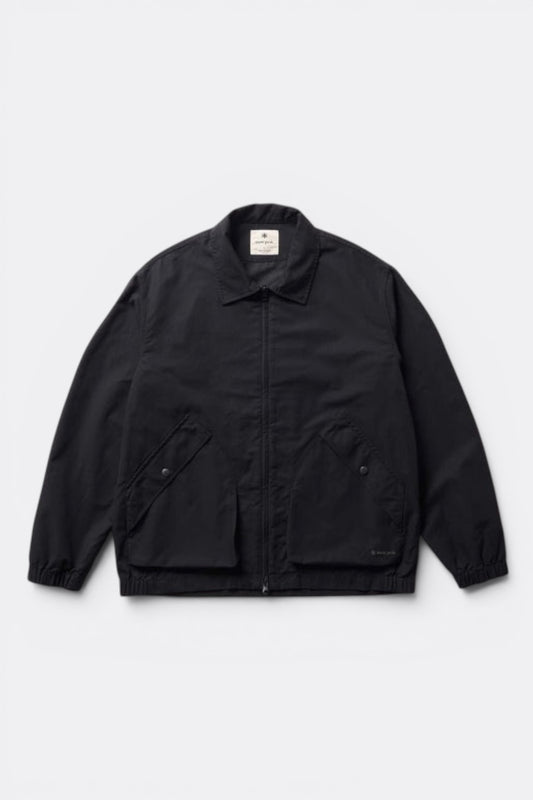 Snow Peak Light Dobby Cloth Harrington Jacket Black | Veste Dobby Délavée | Edgar Bdx