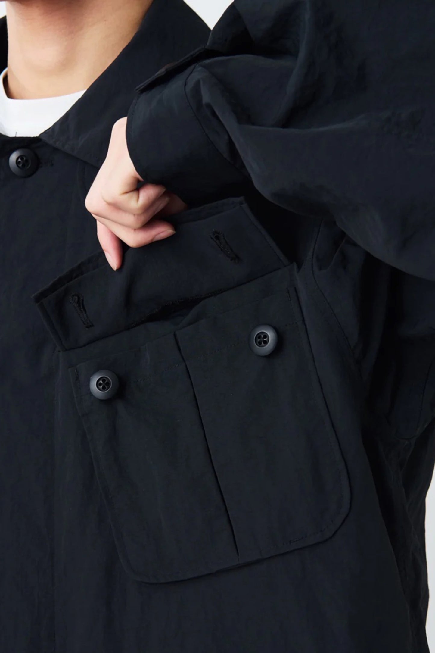 Snow Peak Nylon Washer Jacket Black | Veste Nylon Inspirée M65 | Edgar Bdx