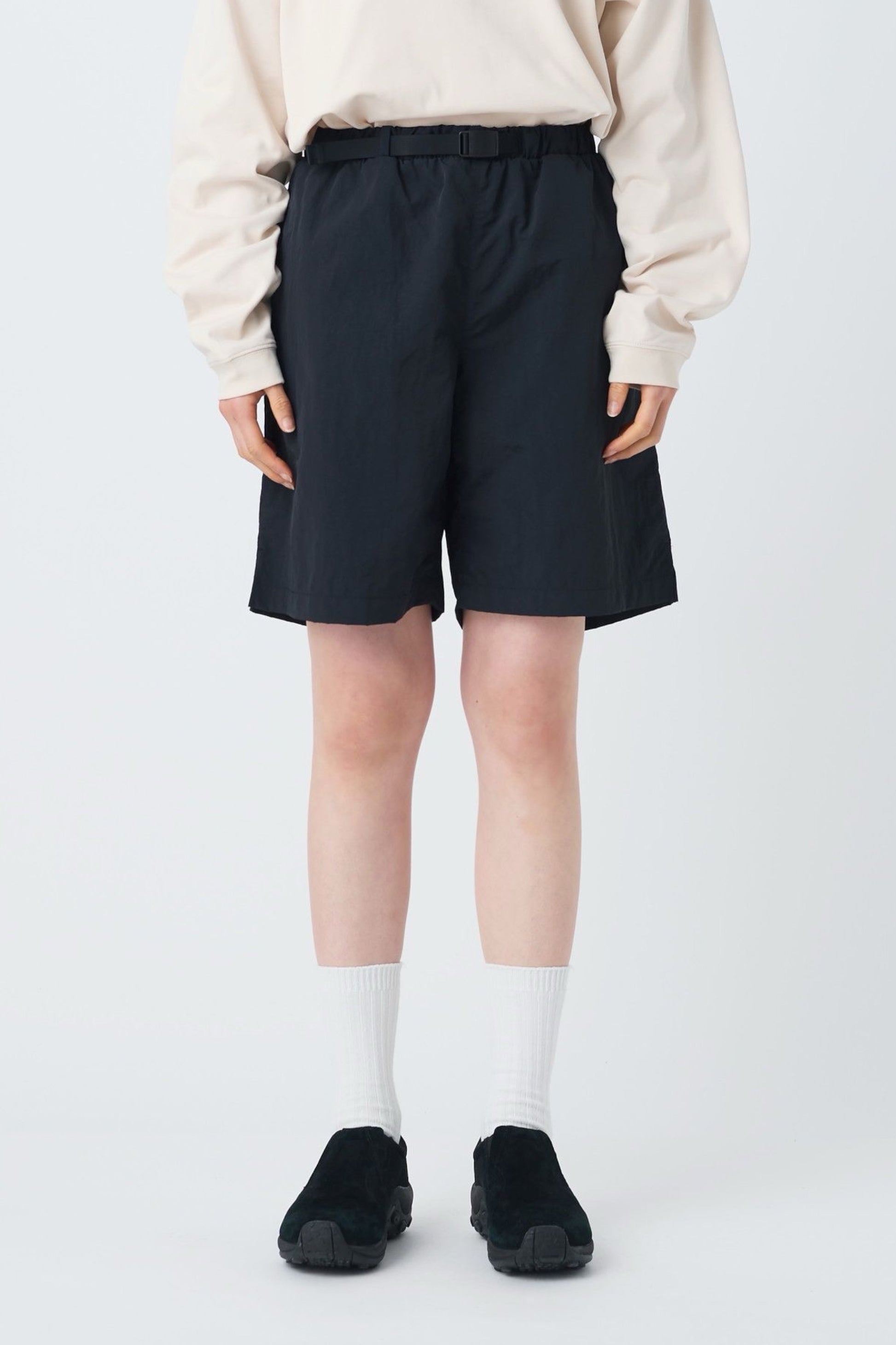 Snow Peak Nylon Washer Shorts Black | Short Nylon Finition Washer Coupe Relaxée | Edgar Bdx