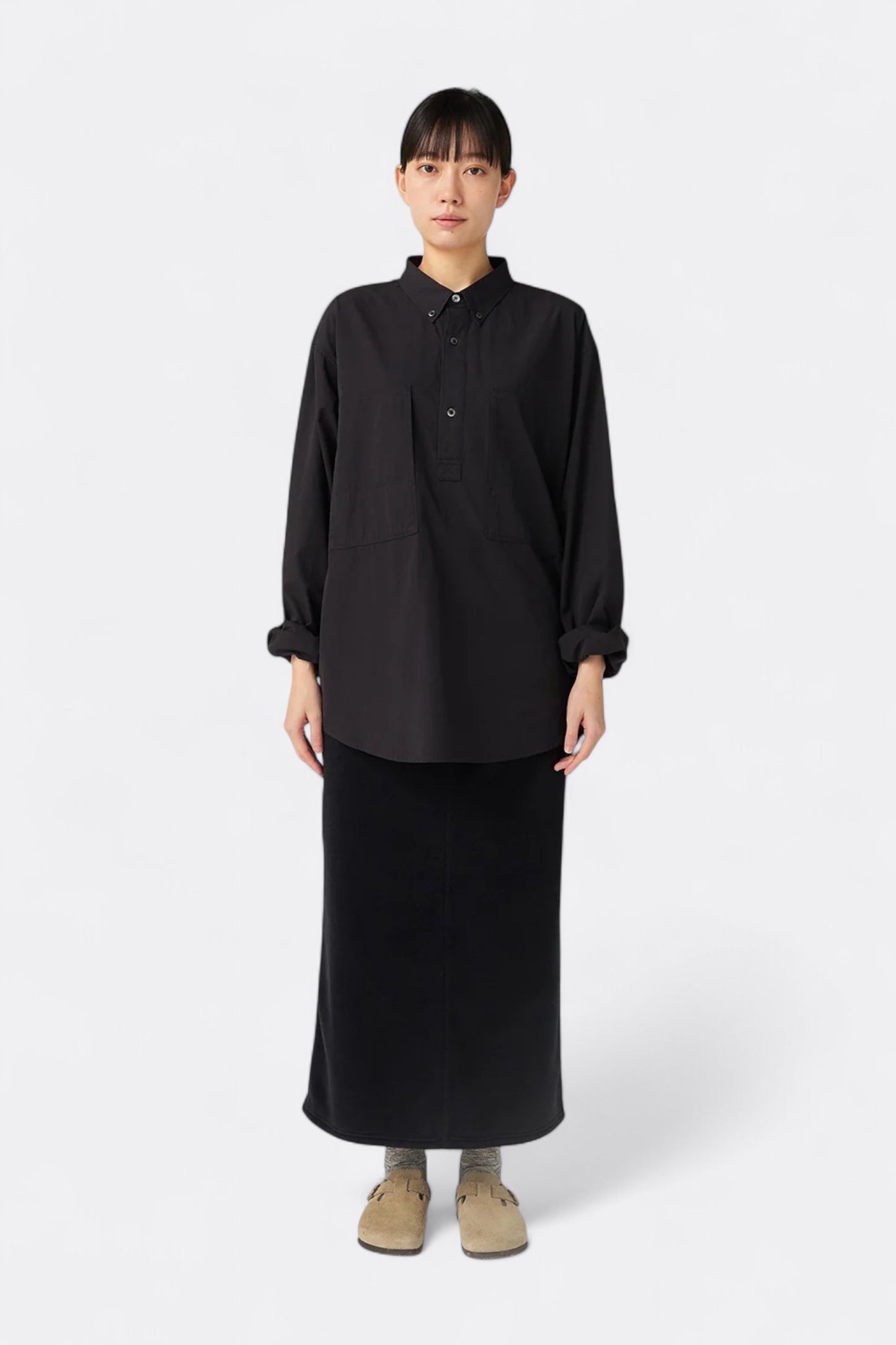 Snow Peak - Organic Cotton Pullover Shirt (Black)