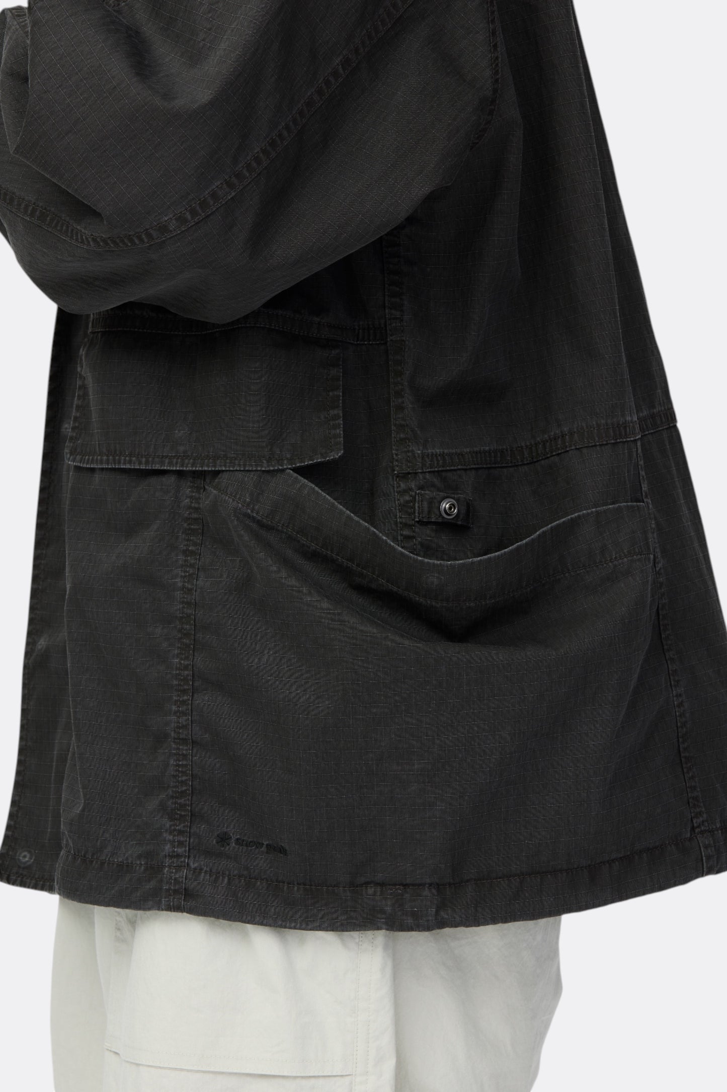 SNOW PEAK Pigment Washed Jacket Charcoal | Veste Ripstop Coton Délavée | Edgar Bdx