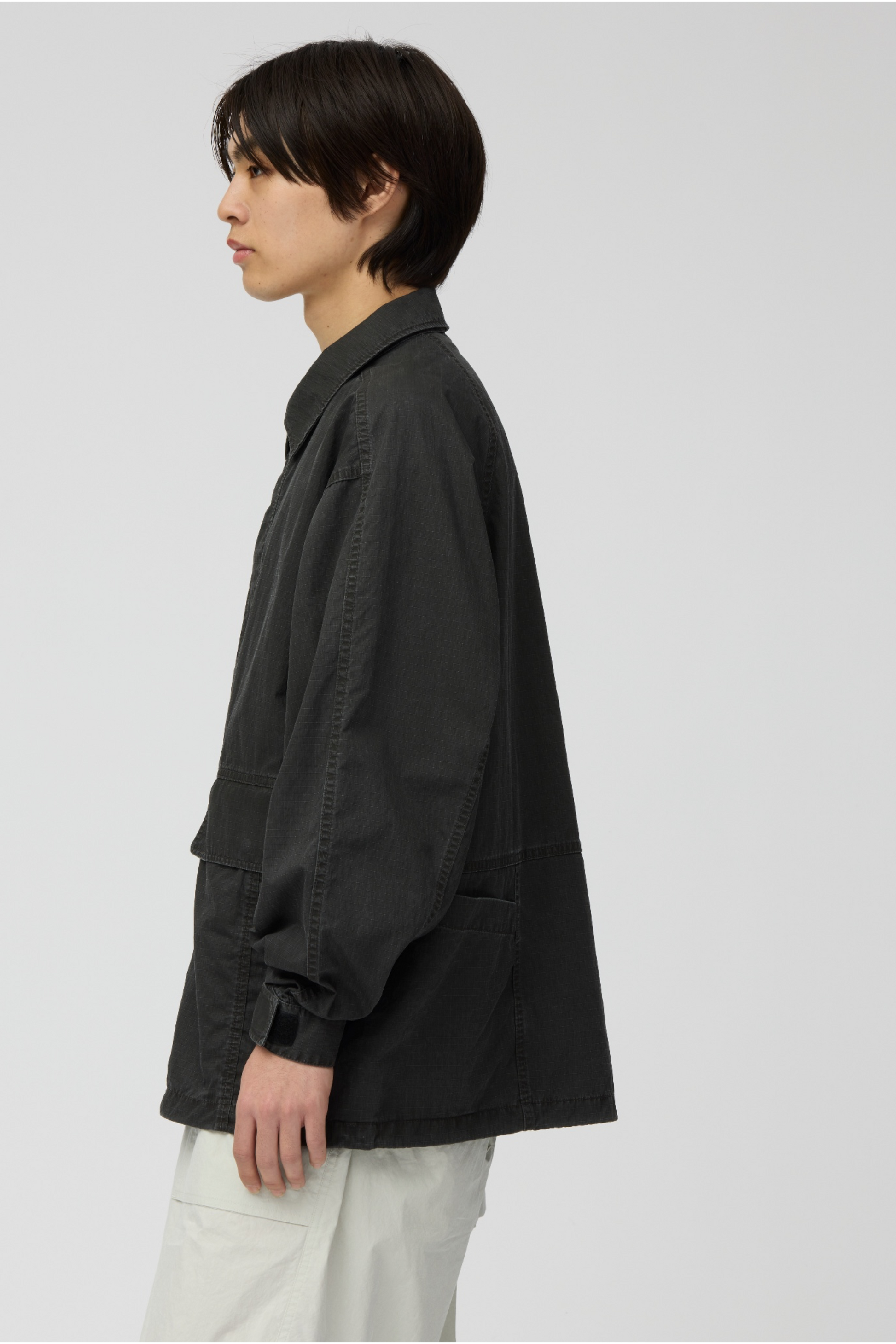SNOW PEAK Pigment Washed Jacket Charcoal | Veste Ripstop Coton Délavée | Edgar Bdx