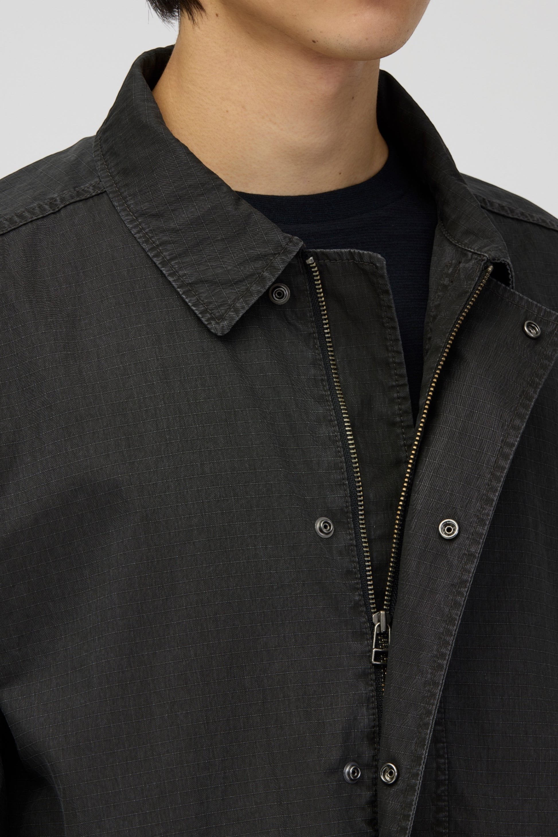 SNOW PEAK Pigment Washed Jacket Charcoal | Veste Ripstop Coton Délavée | Edgar Bdx