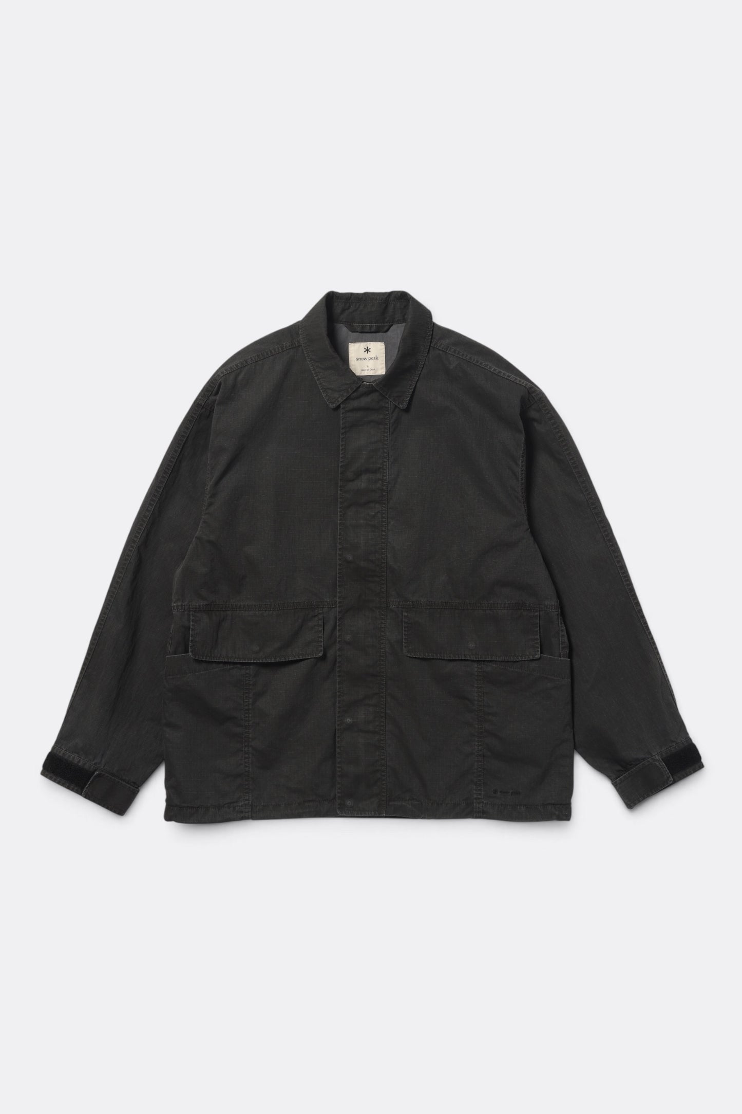 SNOW PEAK Pigment Washed Jacket Charcoal | Veste Ripstop Coton Délavée | Edgar Bdx