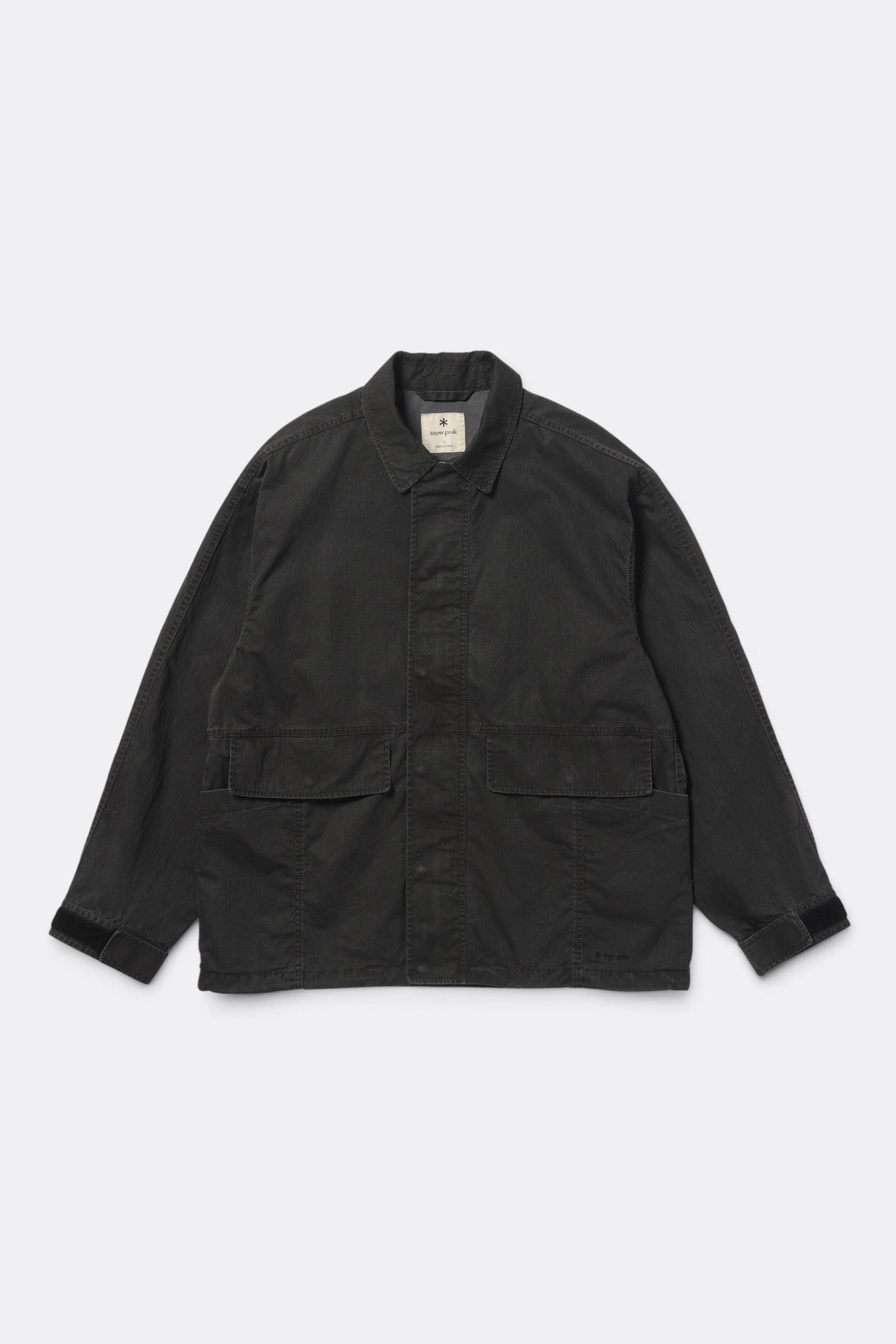 SNOW PEAK Pigment Washed Jacket Charcoal | Veste Ripstop Coton Délavée | Edgar Bdx
