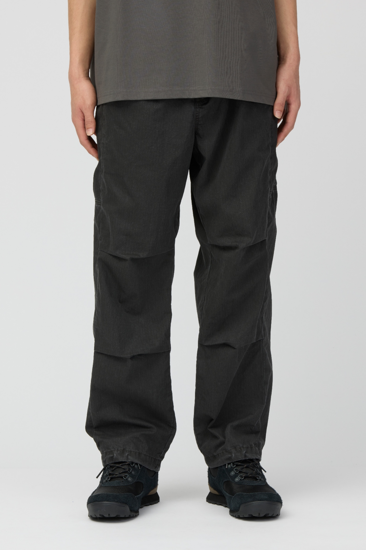 SNOW PEAK Pigment Washed Pants Charcoal | Pantalon Ripstop Coton Délavé | Edgar Bdx