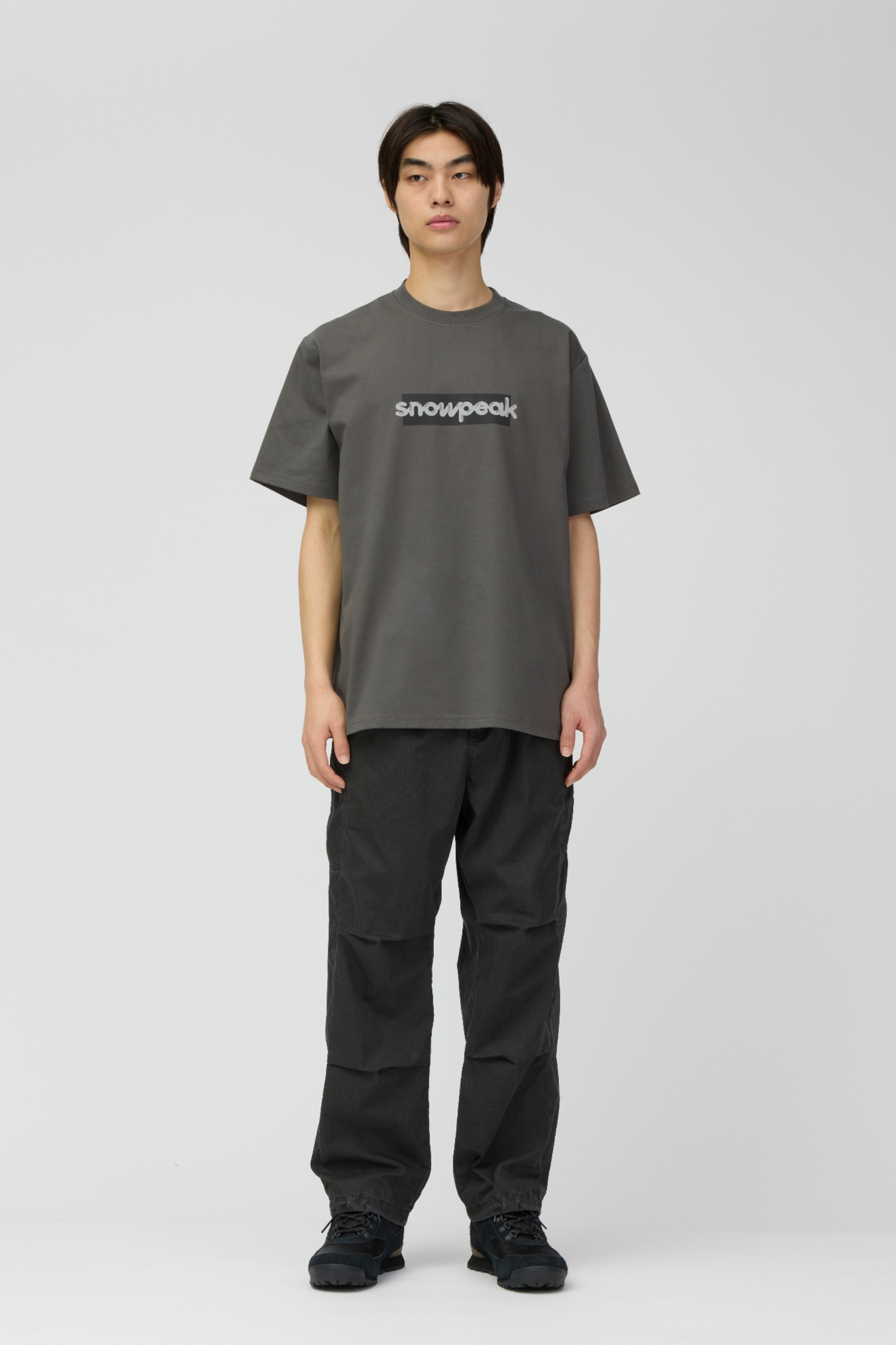 SNOW PEAK Pigment Washed Pants Charcoal | Pantalon Ripstop Coton Délavé | Edgar Bdx