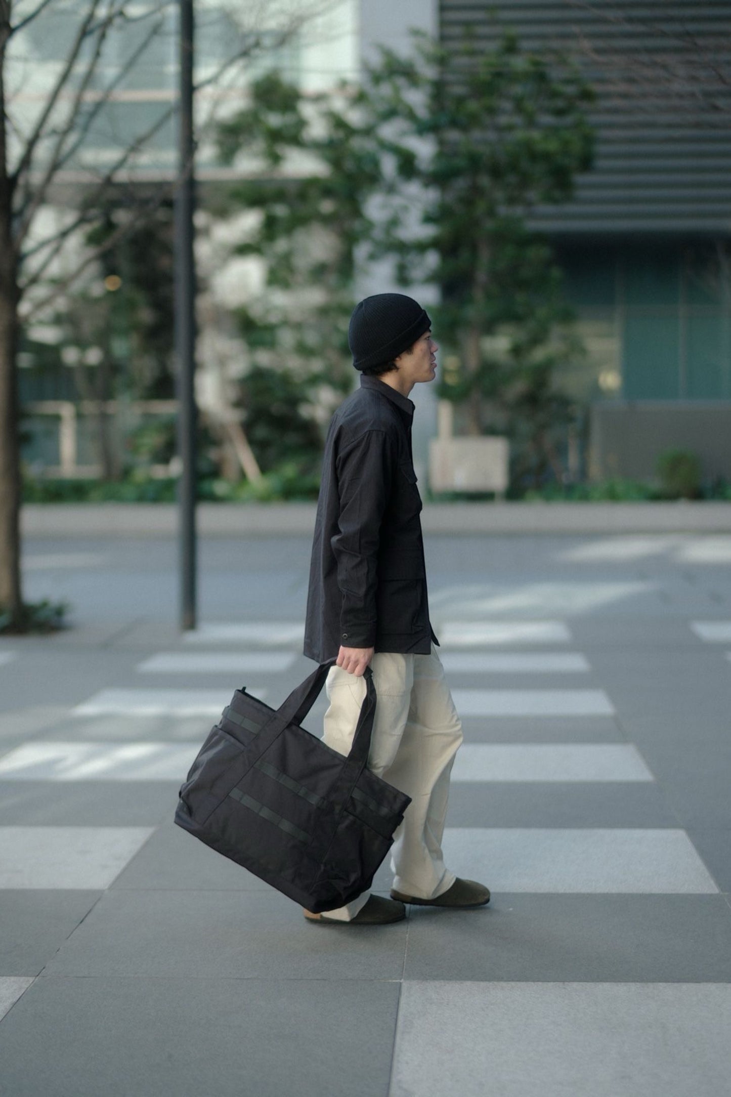 Snow Peak Recycled Cordura Tote Bag Black | Tote Nylon Cordura Recyclé Autoportant | Edgar Bdx