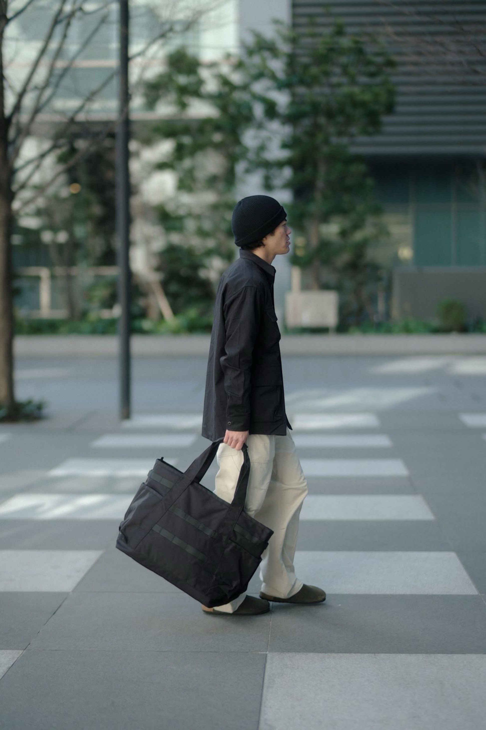 Snow Peak Recycled Cordura Tote Bag Black | Tote Nylon Cordura Recyclé Autoportant | Edgar Bdx
