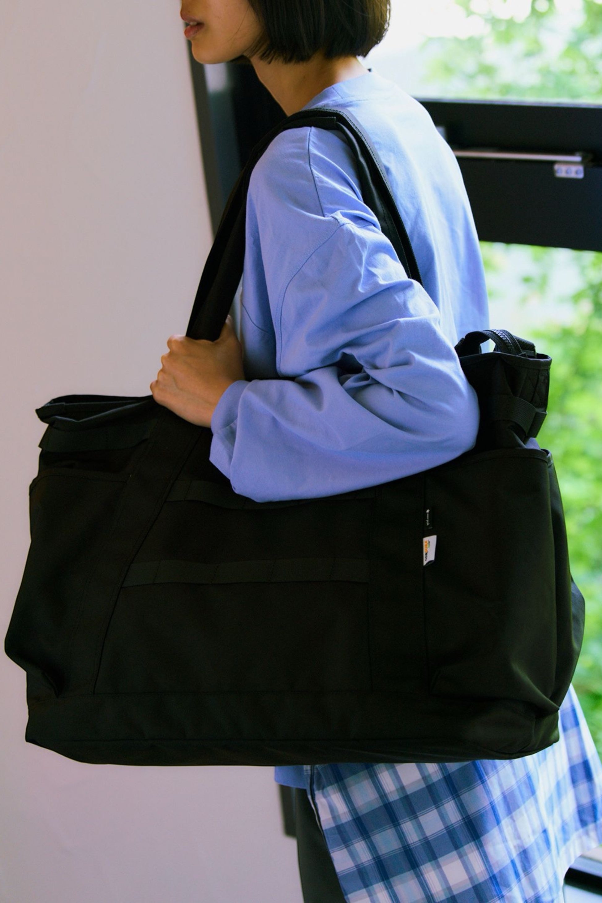 Snow Peak Recycled Cordura Tote Bag Black | Tote Nylon Cordura Recyclé Autoportant | Edgar Bdx