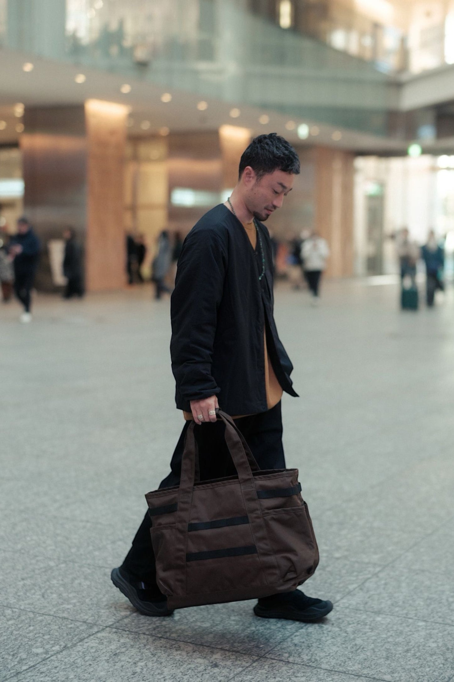 Snow Peak Recycled Cordura Tote Bag Brown | Tote Nylon Cordura Recyclé Autoportant | Edgar Bdx
