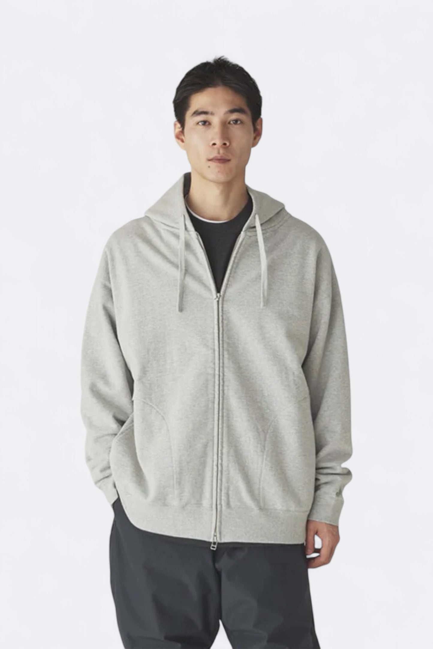 Snow Peak - Recycled Cotton Zip Up Hoodie (Mid Grey)