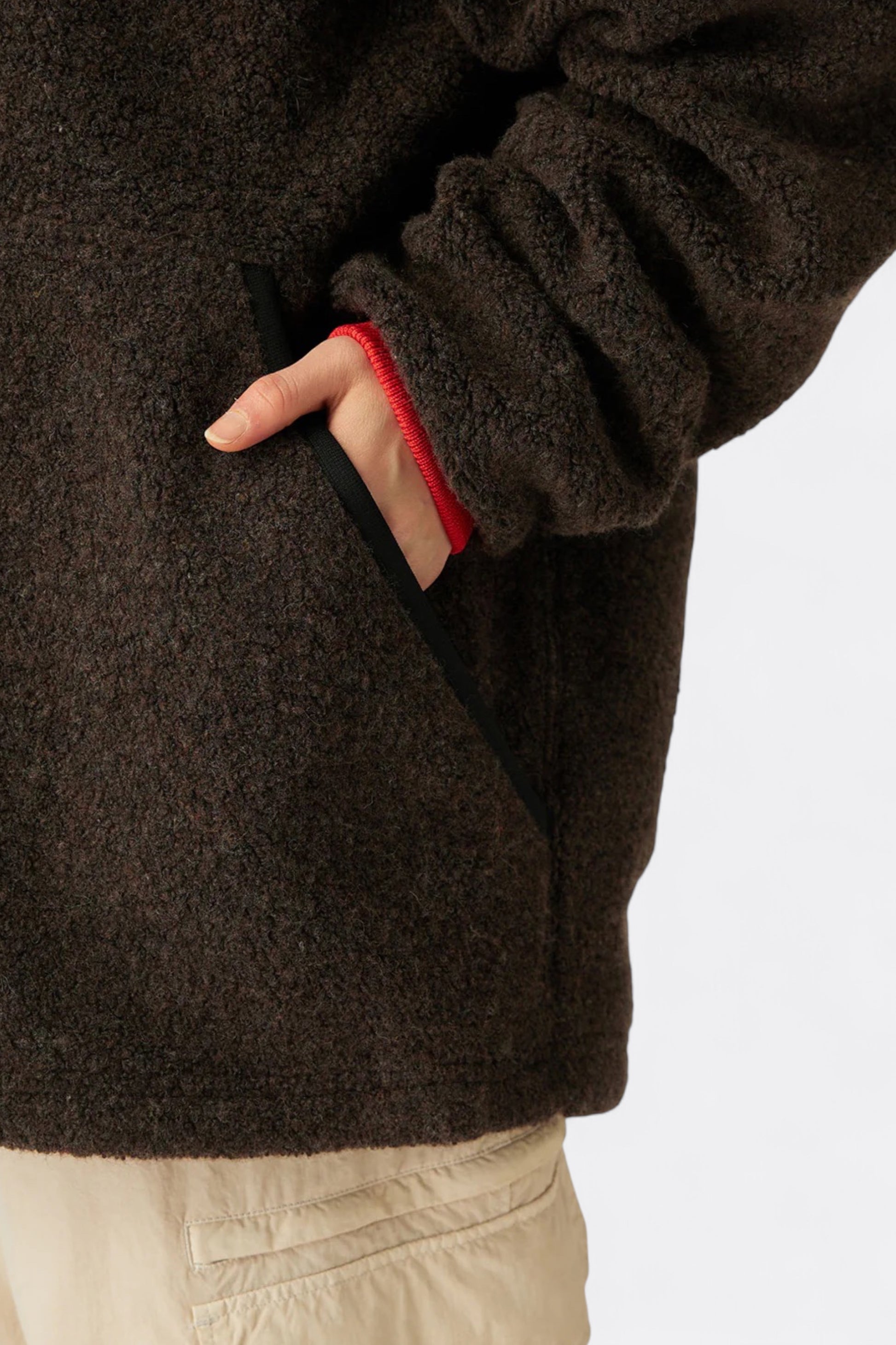 Snow Peak - Recycled Wool Boa Pullover (Dark Brown)