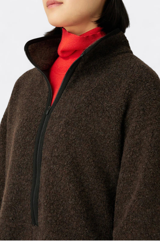 Snow Peak - Recycled Wool Boa Pullover (Dark Brown)