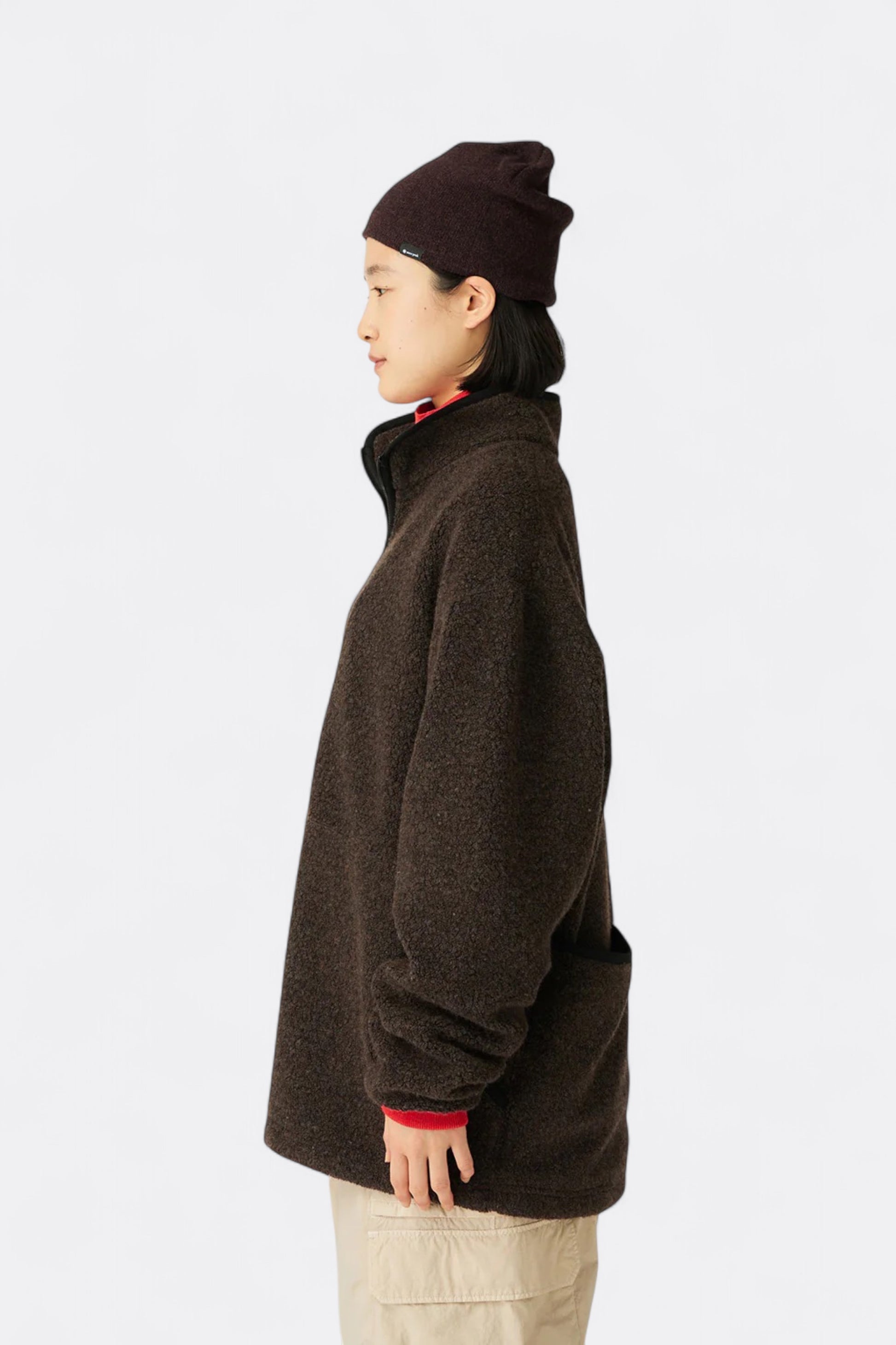 Snow Peak - Recycled Wool Boa Pullover (Dark Brown)