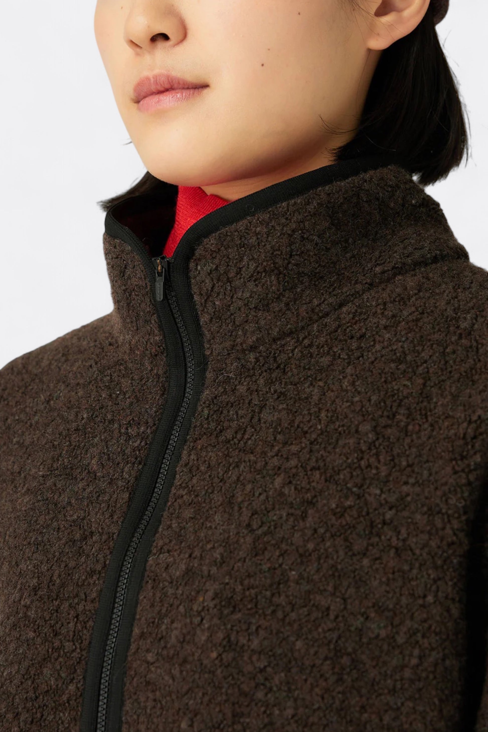 Snow Peak - Recycled Wool Boa Pullover (Dark Brown)