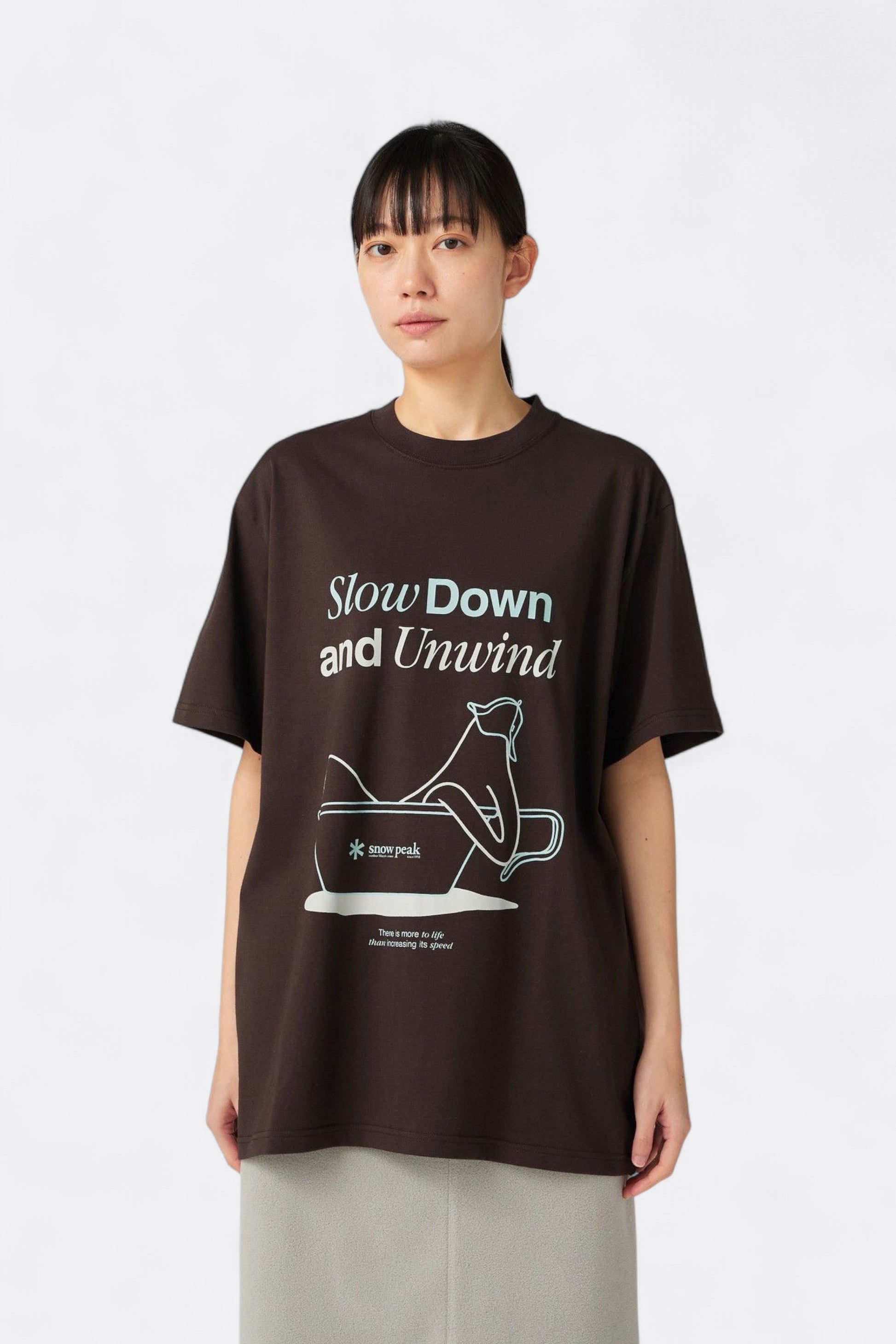 Snow Peak - Relaxation T-Shirt (Dark Brown)