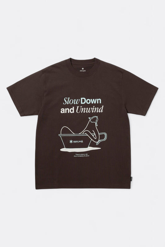 SNOW PEAK Relaxation T-Shirt Dark Brown | T-shirt bio | Edgar Bdx