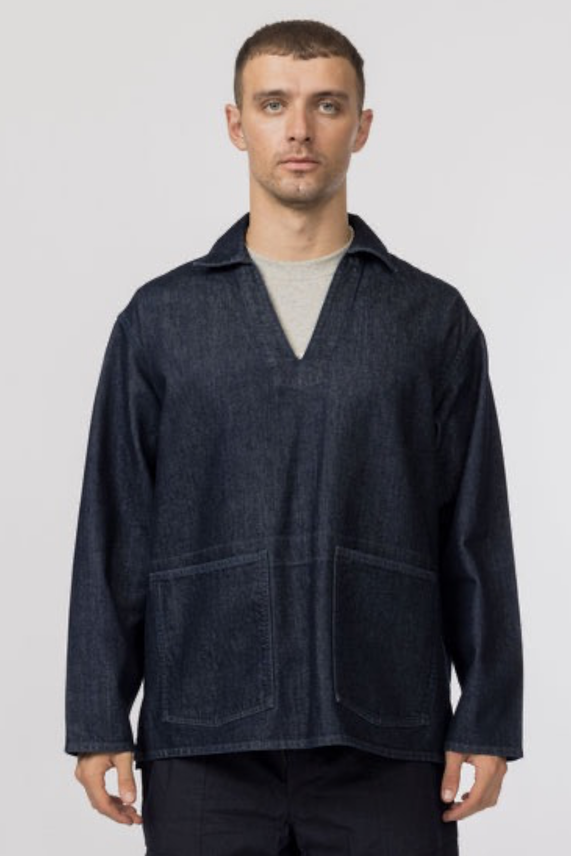 SNOW PEAK TAKIBI Denim Pullover Indigo | Pull Denim Ignifuge Kanekalon® | Edgar Bdx