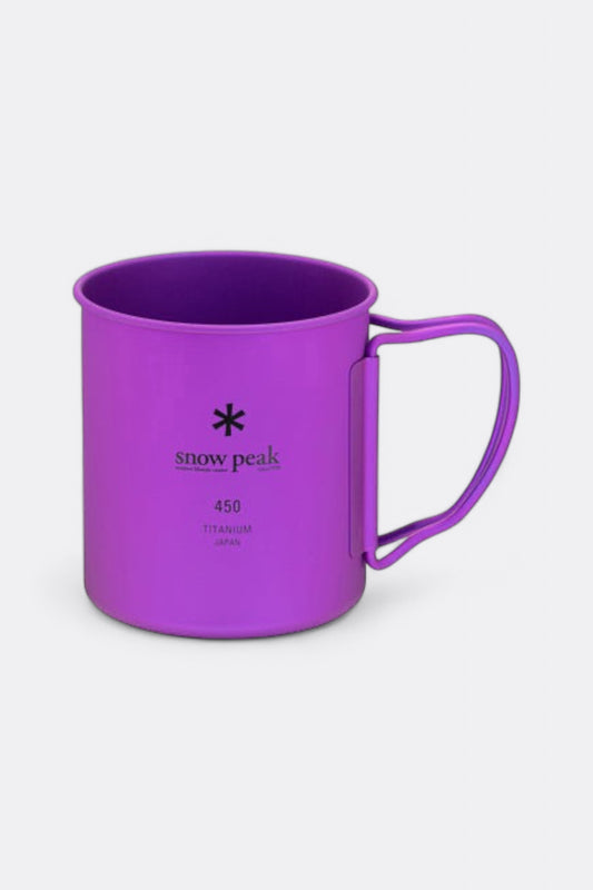 Snow Peak - Titanium Single Wall 450 Coloured Mug (Purple)