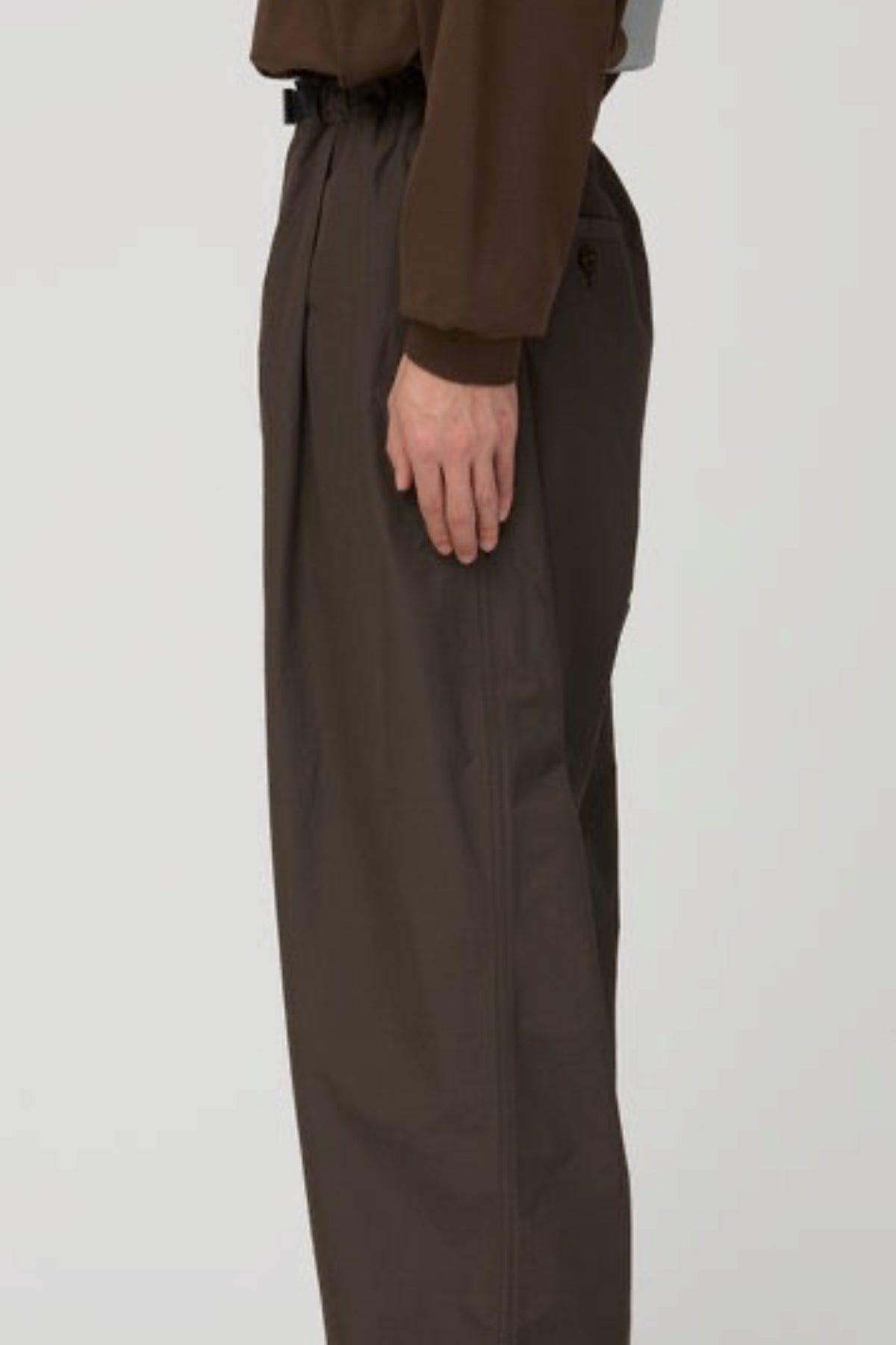 SNOW PEAK Wool Nylon Taffeta Trousers Dark Brown |Pantalon| Edgar Bdx