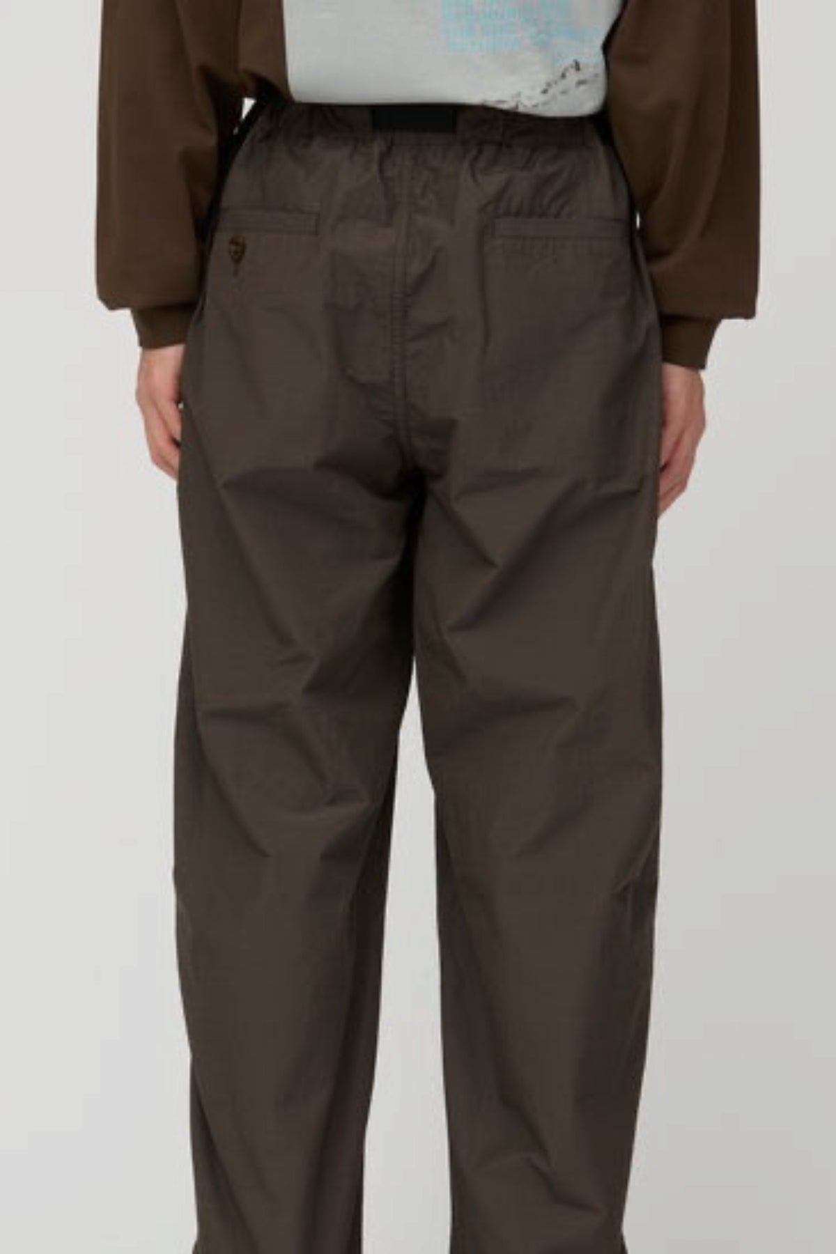 SNOW PEAK Wool Nylon Taffeta Trousers Dark Brown |Pantalon| Edgar Bdx