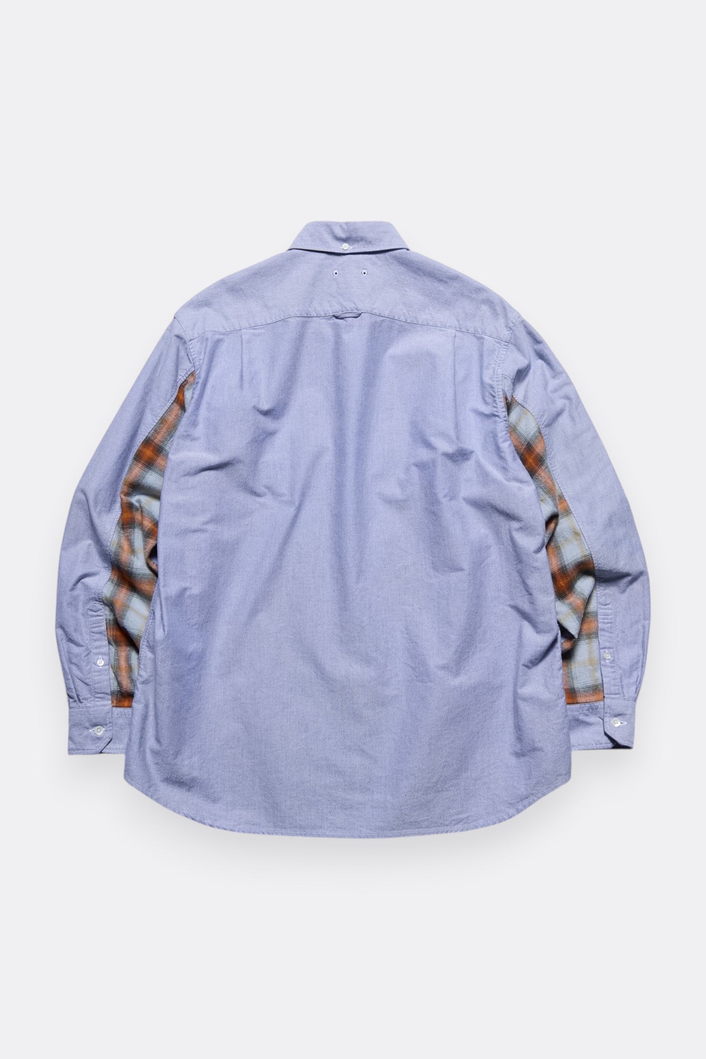 Sophnet Check Paneled B.D Shirt Navy | Chemise Coton Oxford Japon | Edgar Bdx