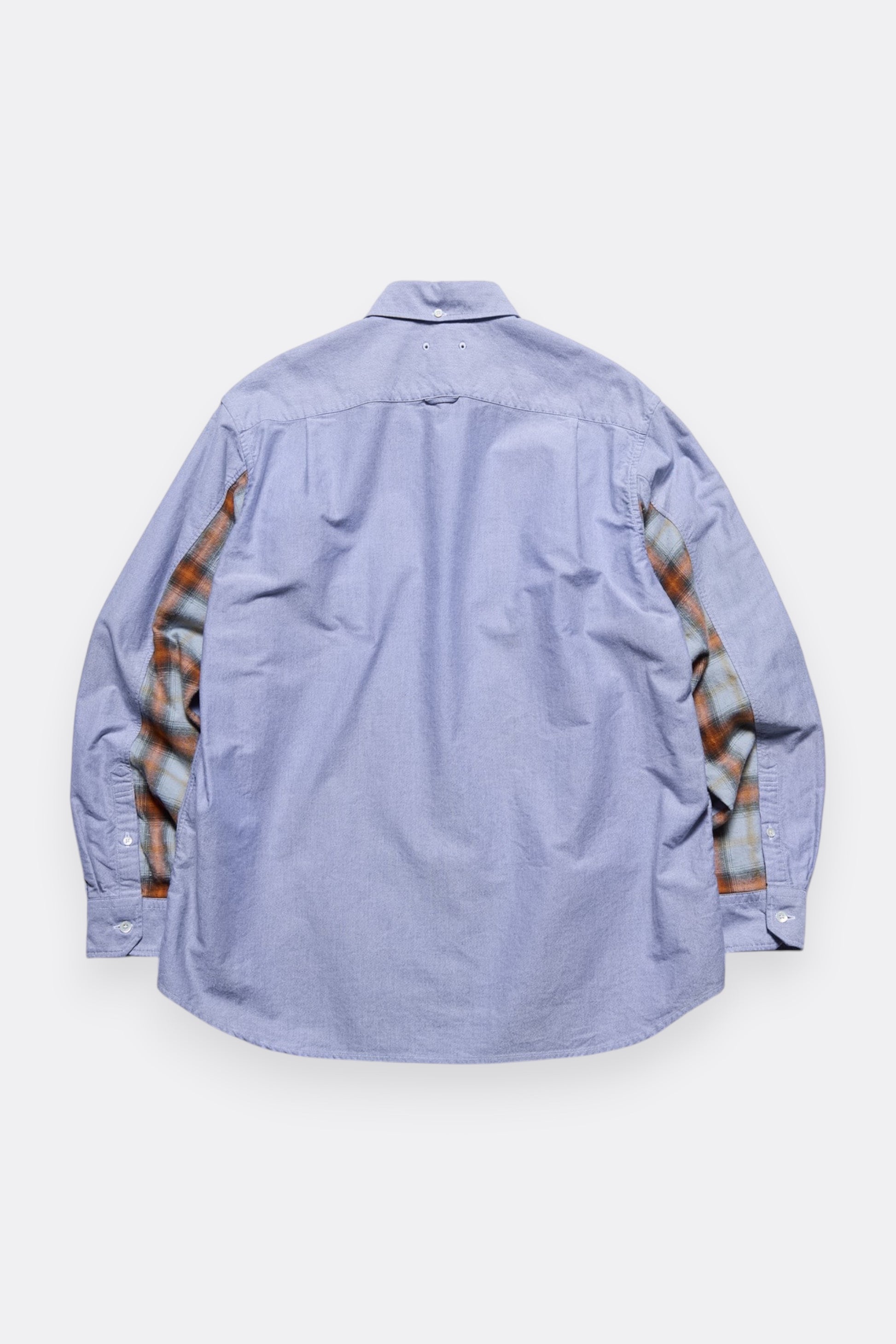 Sophnet Check Paneled B.D Shirt Navy | Chemise Coton Oxford Japon | Edgar Bdx