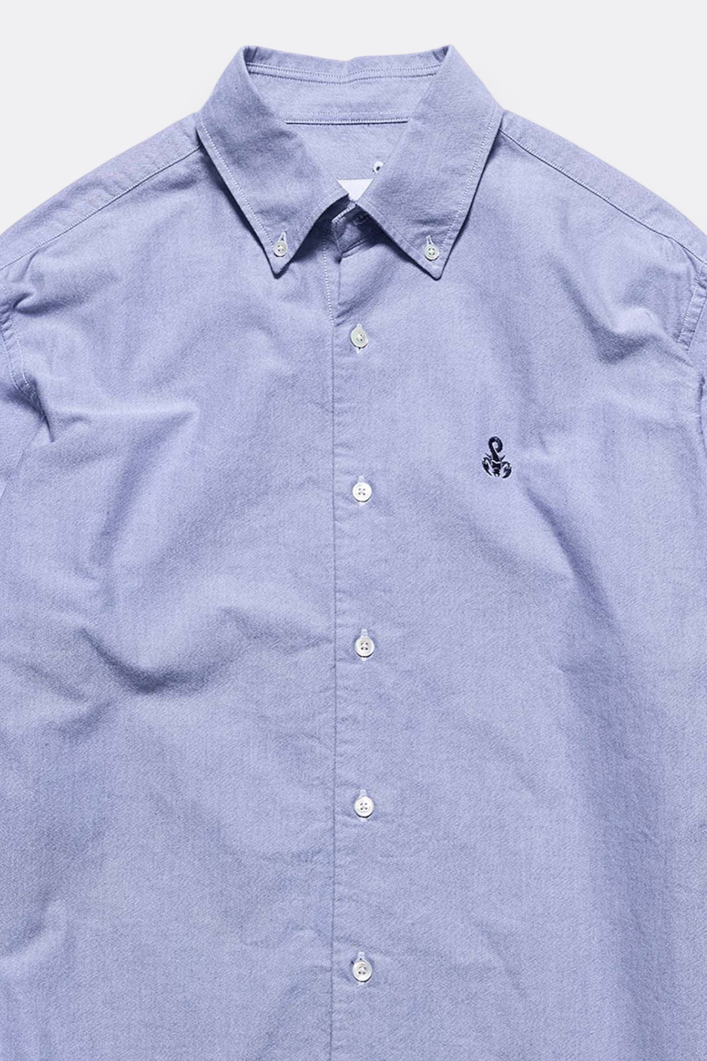 Sophnet Check Paneled B.D Shirt Navy | Chemise Coton Oxford Japon | Edgar Bdx