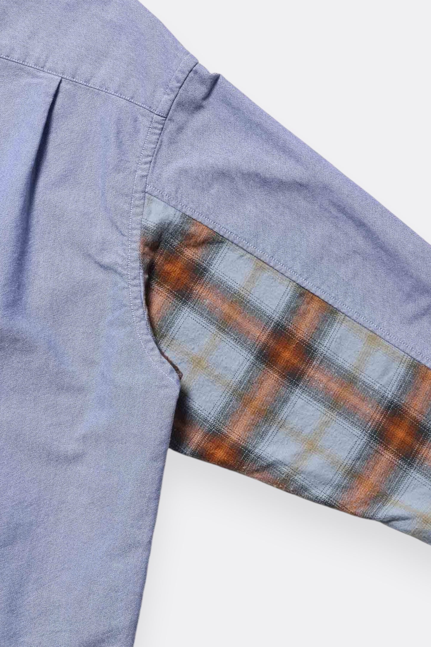 Sophnet Check Paneled B.D Shirt Navy | Chemise Coton Oxford Japon | Edgar Bdx