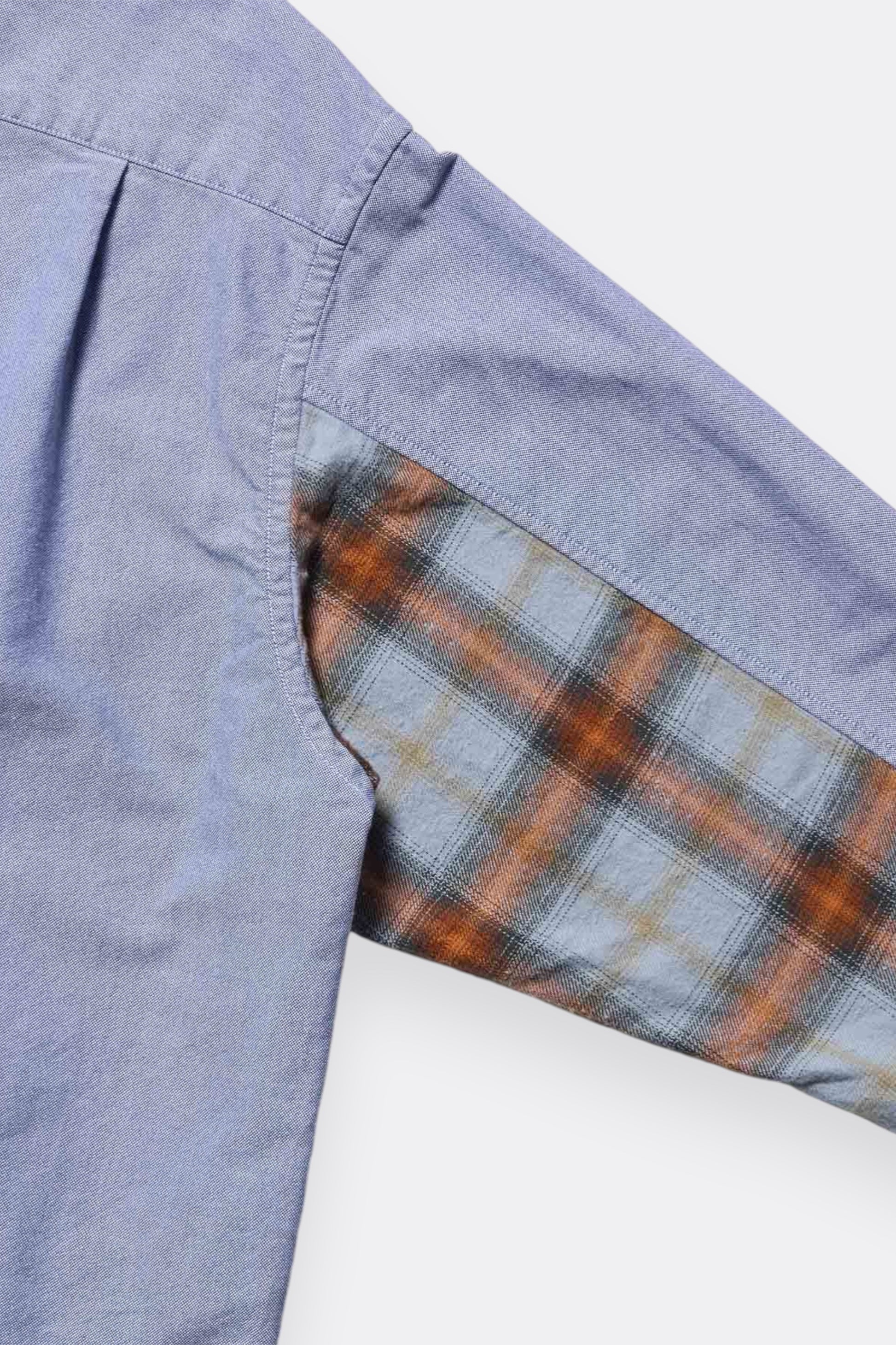 Sophnet Check Paneled B.D Shirt Navy | Chemise Coton Oxford Japon | Edgar Bdx